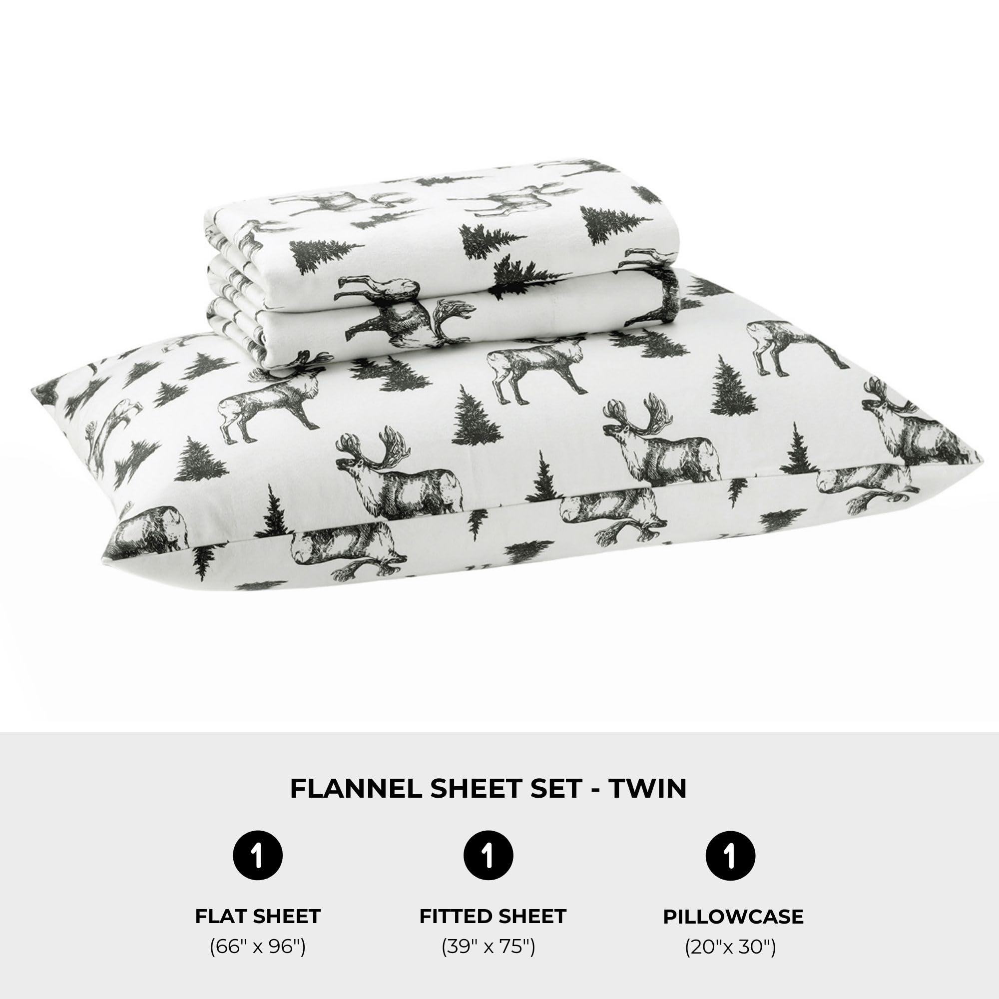 Featherhead 100% Cotton 4PCs Flannel Sheet Set | Double-Brushed for Extra Softness, Warm & Breathable, Extra Deep Pockets fits Up to 17” (Beige, Twin)