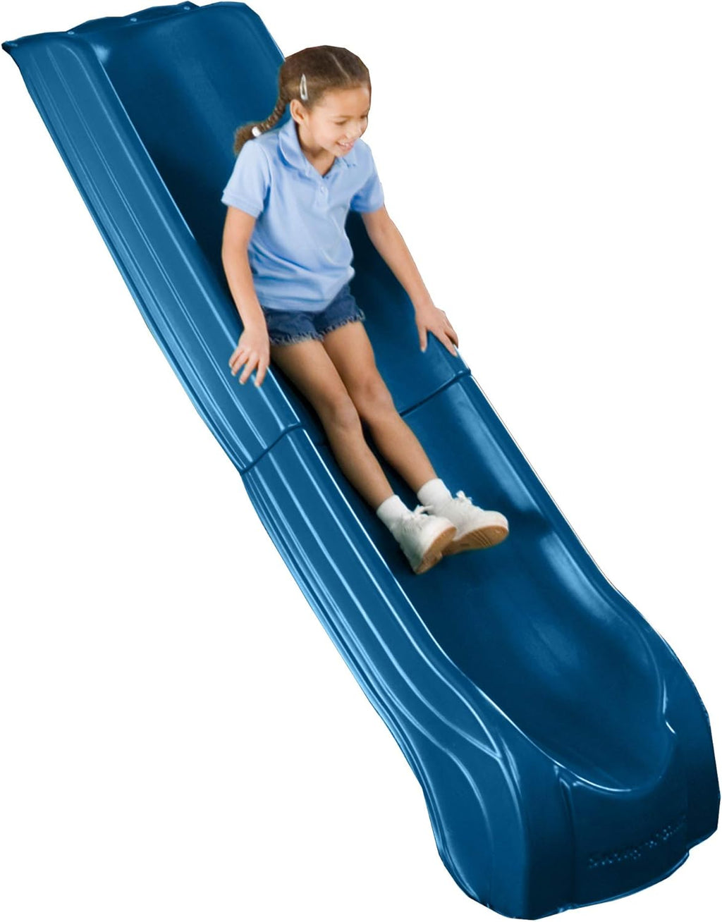 Swing'n'Slide NE 4701 Summit Slide 2Piece Plastic Scoop Slide for 4' Decks, Blue