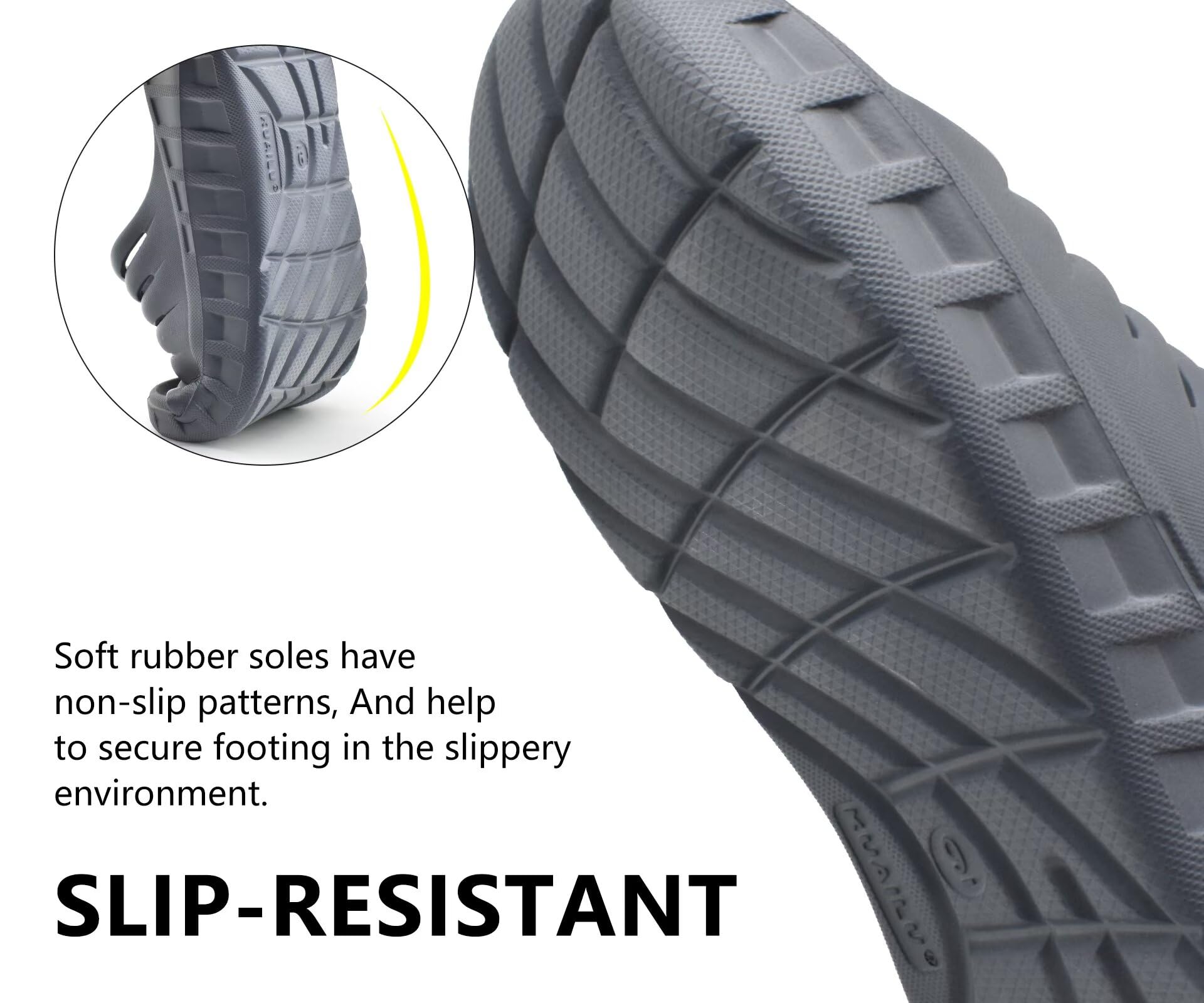 GPOS Mens Sport Recovery Sandals Plantar Fasciitis Thick Cushion Slides Sandals Lightweight Comfort Orthotic Slippers