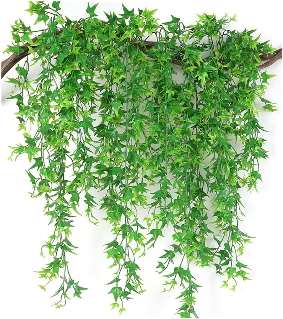 Christmas Decor Artificial Plants, PASYOU Gold Fake Antlers Plastic Grass Shrubs Leaves Indoor Outdoor Home Garden Party Hotel Verandah Wedding Event Faux DIY Decoration - 30 Inch Golden 2 Bunches