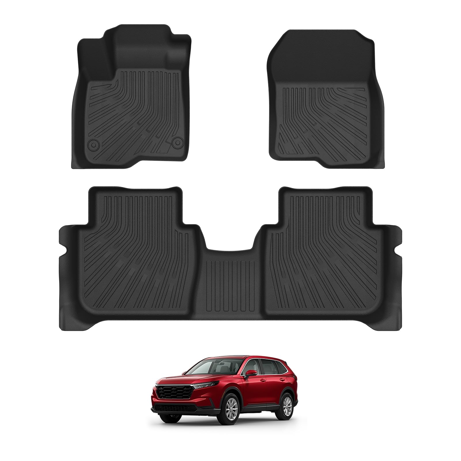 Cartist Floor Mats Compatible with Kia EV6 2022 2023 2024 2025 2026 Accessories All Weather Floor Liner Front & Rear 2 Rows Car Carpet Protection TPE Odorless