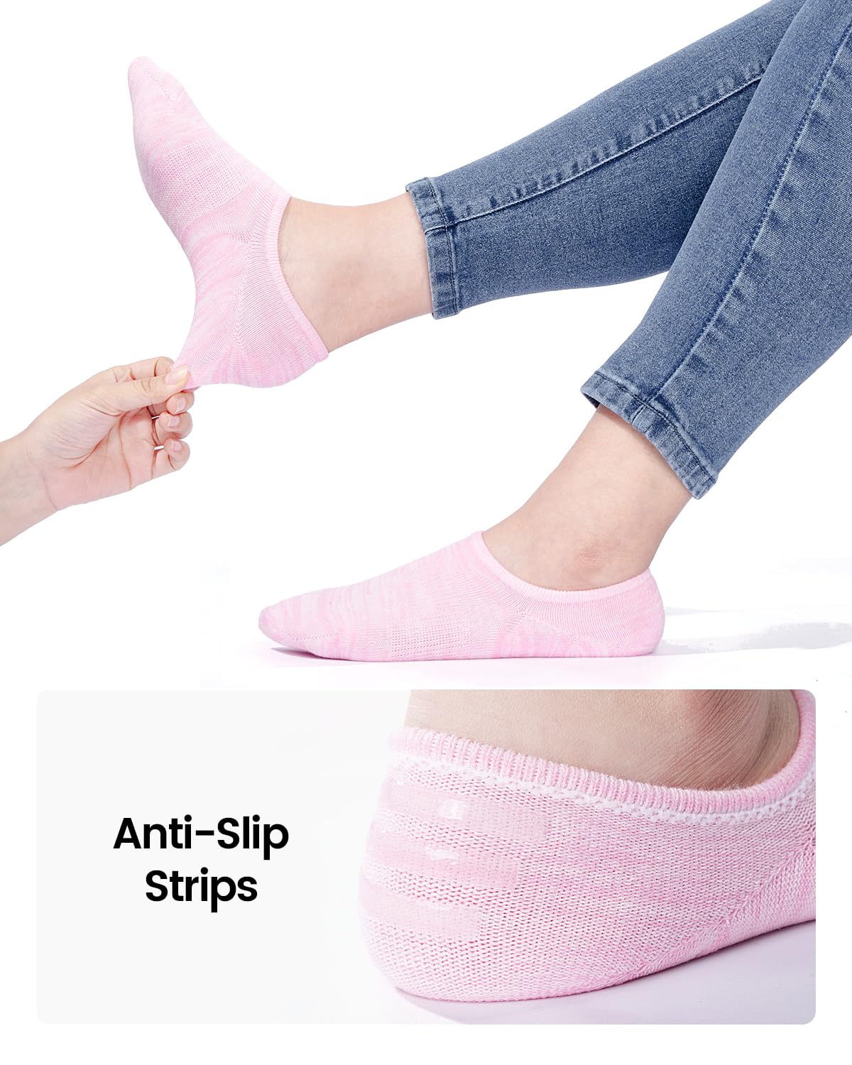 IDEGG No Show Socks Women 10 Pairs Low Cut Anti-Slid Novelty Athletic Casual Invisible Liner Socks