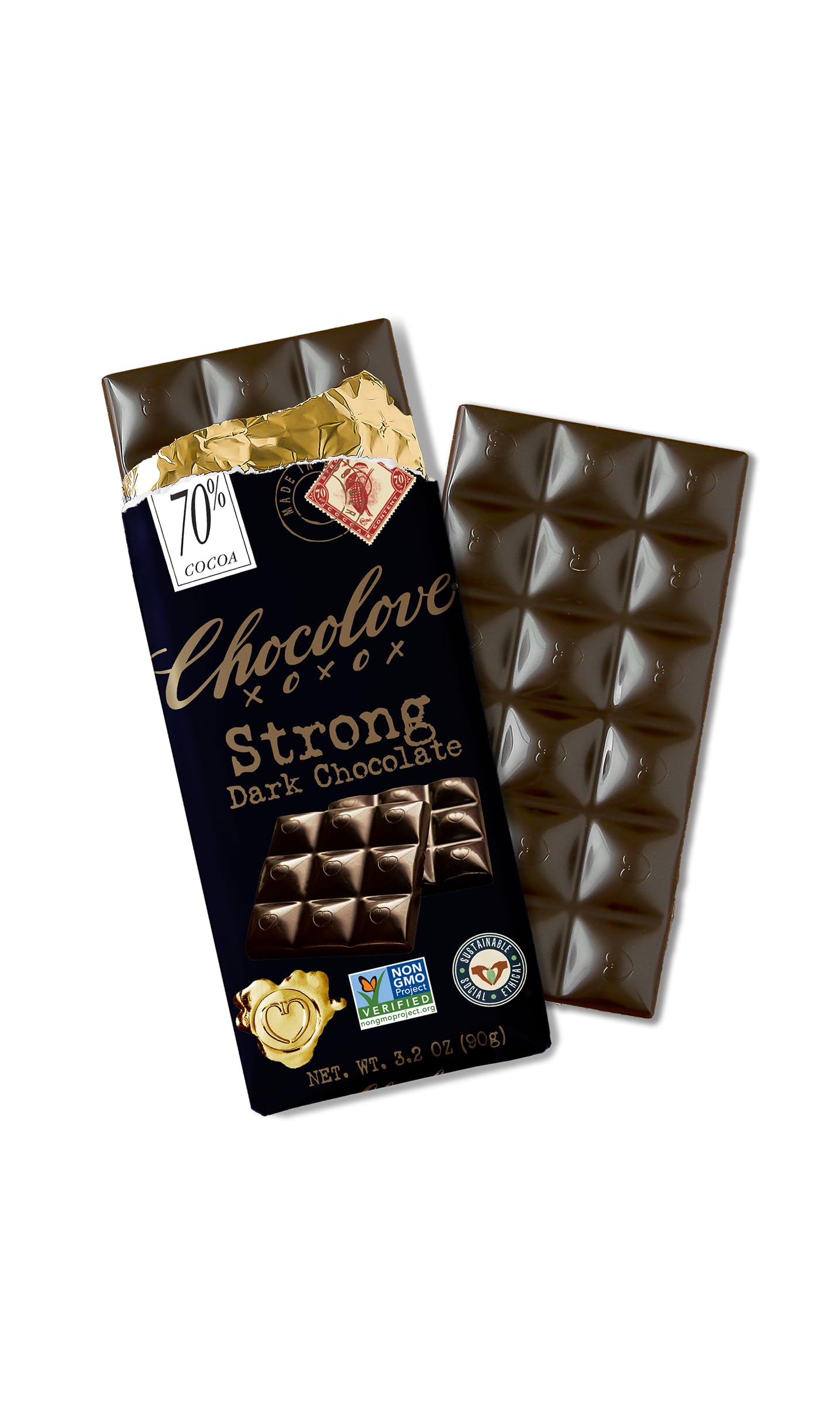 Chocolove Strong Dark Chocolate Mini, 1.3 oz