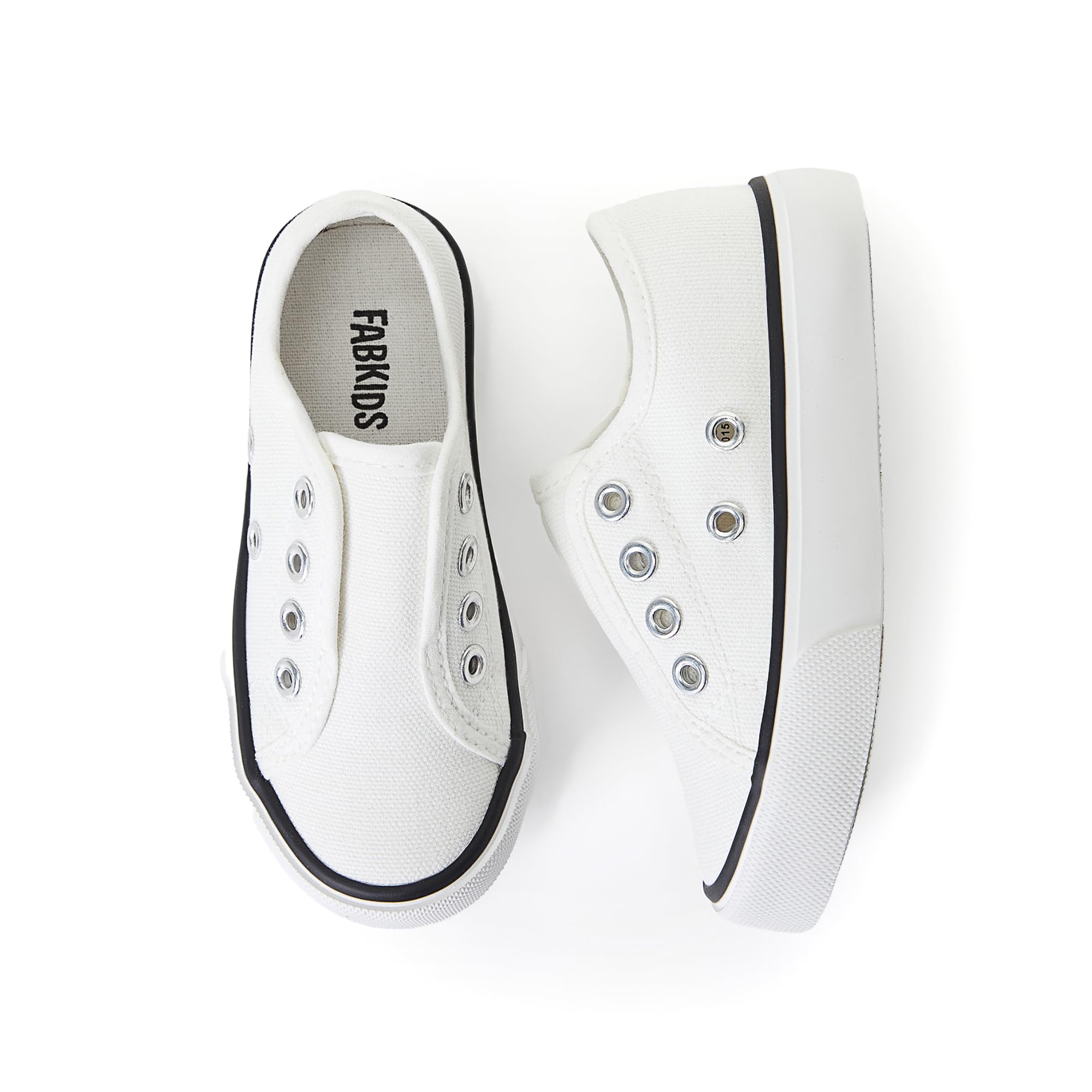 FabKids Kids Sneakers Boys Girls Canvas Shoes Slip On Low Top Footwear for Toddler Little Kid Big Kid