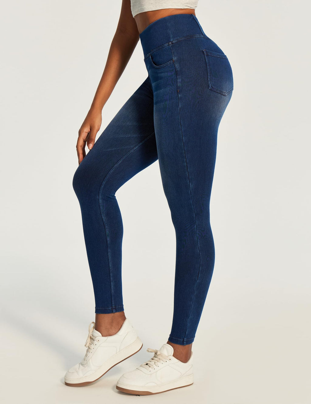 Heathyoga Stretchy Jeans for Women Trendy High Waist Pull On Jeggings Tummy Control Womens Skinny Jeans Leggings with Pockets