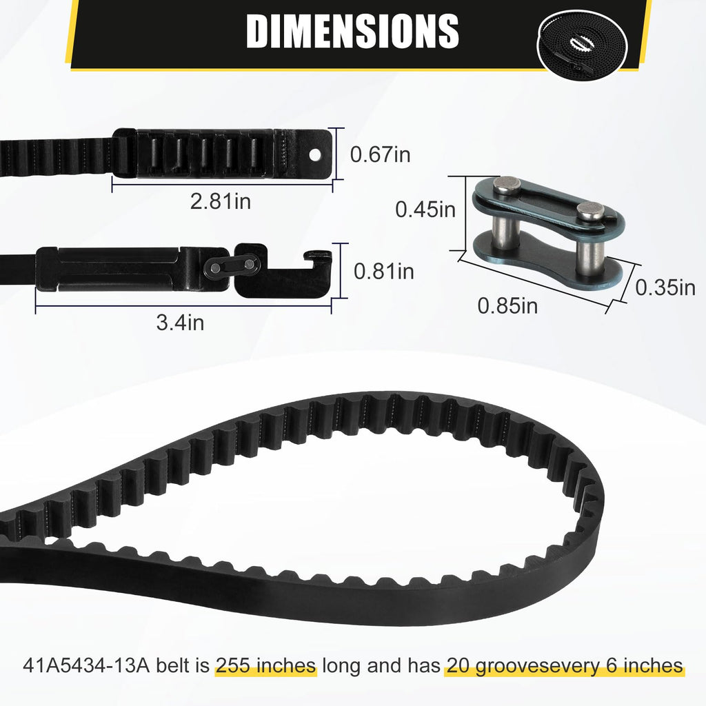 Vanesa 41A5250 Belt for 7 Ft High Garage Door, 237" Garage Door Opener Belt Compatible with liftmaster Chamberlain Garage Door Opener Models HD920EV WD822KD 248739 248754 HD900D HD520EV