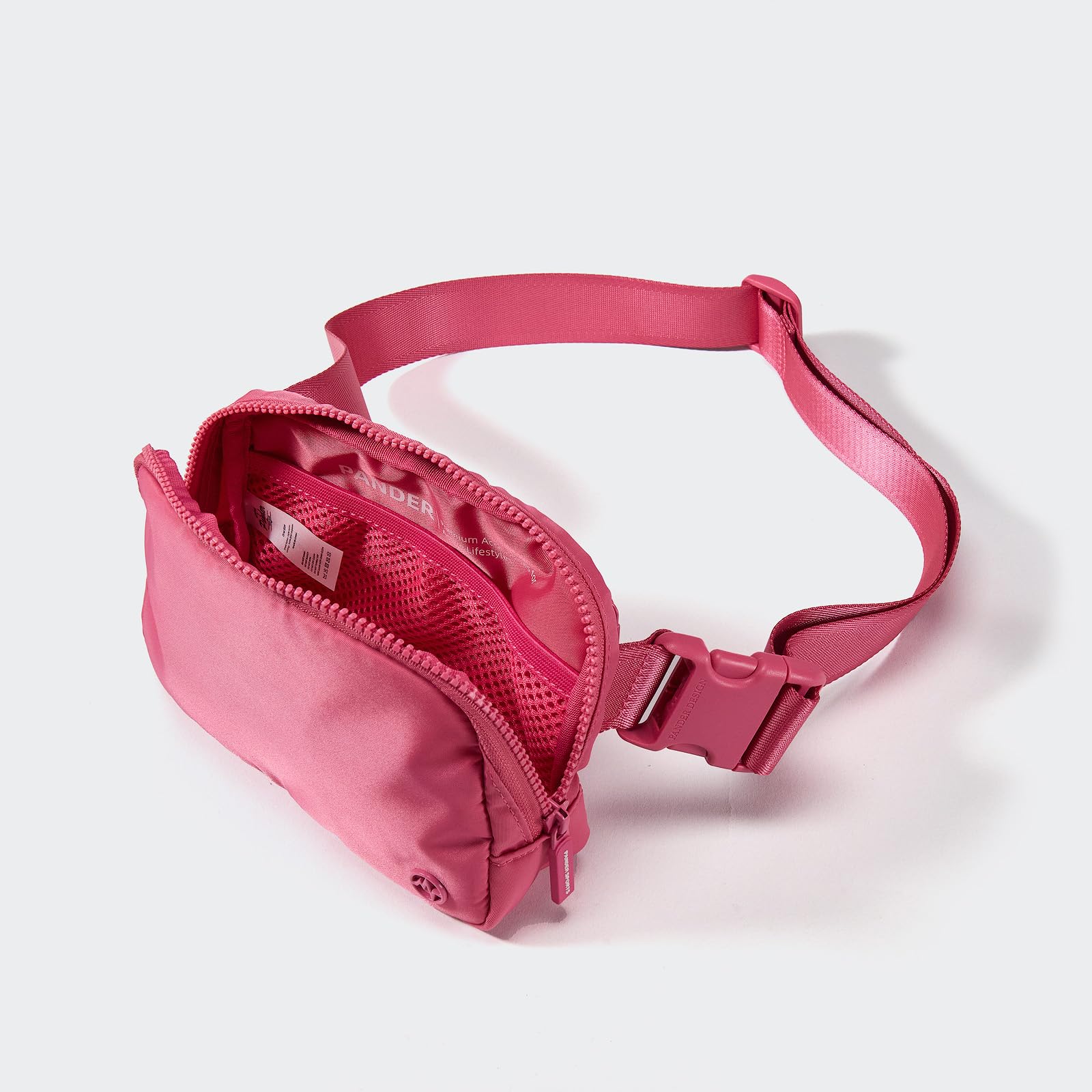 Pander Two Way Zipper Fanny Pack Nylon Everywhere Belt Bag for Women, Water Repellent Waist Packs, Crossbody Bags with Adjustable Strap (Black).