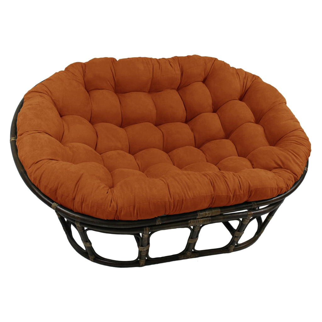 Blazing Needles Polyester Microsuede Double Papasan Cushion, 1 Count (Pack of 1), Aqua Blue