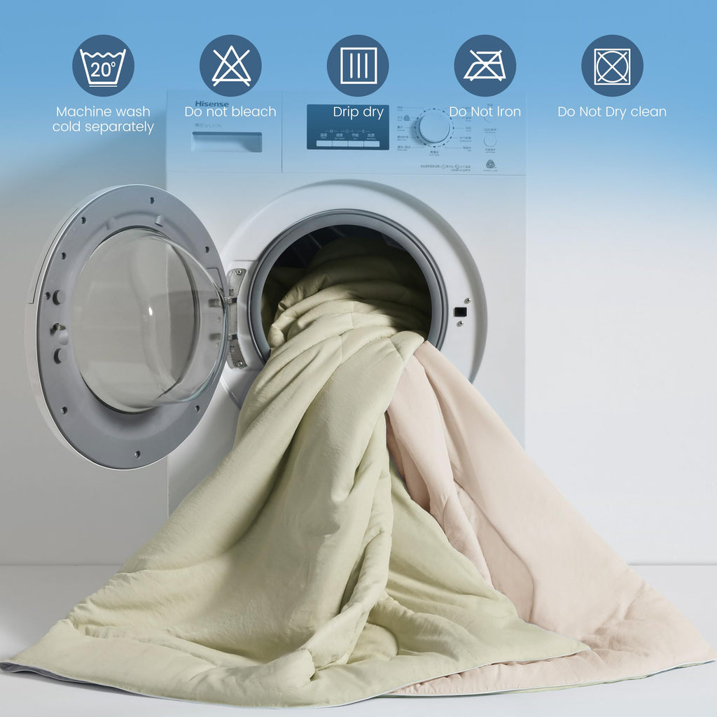 SNOWMAN Cooling Comforter Twin XL Size Double-Sided, Soft Cooling Blanket for Hot Sleepers, Cold Touch Fabric Summer Quilt, Lightweight Q-Max>0.4 Silk Smooth (Blue/Grey, 60"x90")