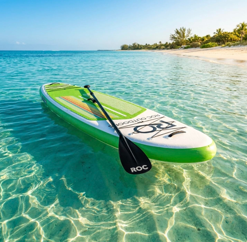 Roc Inflatable Stand Up Paddle Board 10' 6" with Premium SUP Paddle Board Accessories, Wide Stable Design, Non-Slip Comfort Deck for Youth & Adults
