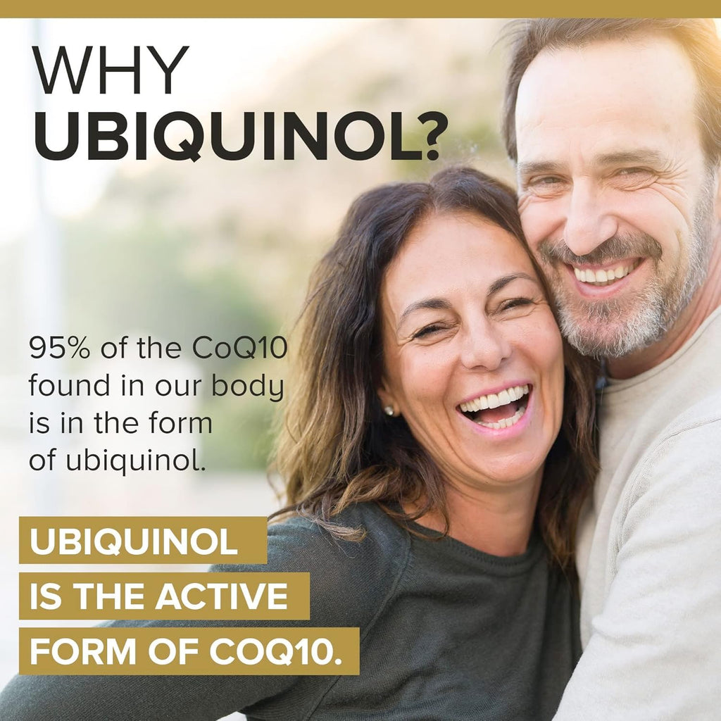 Qunol Ubiquinol CoQ10 100mg Softgels, Ubiquinol - Active Form of Coenzyme Q10, Antioxidant for Heart Health, Healthy Blood Pressure Levels, Beneficial to Statin Users, 60 Count