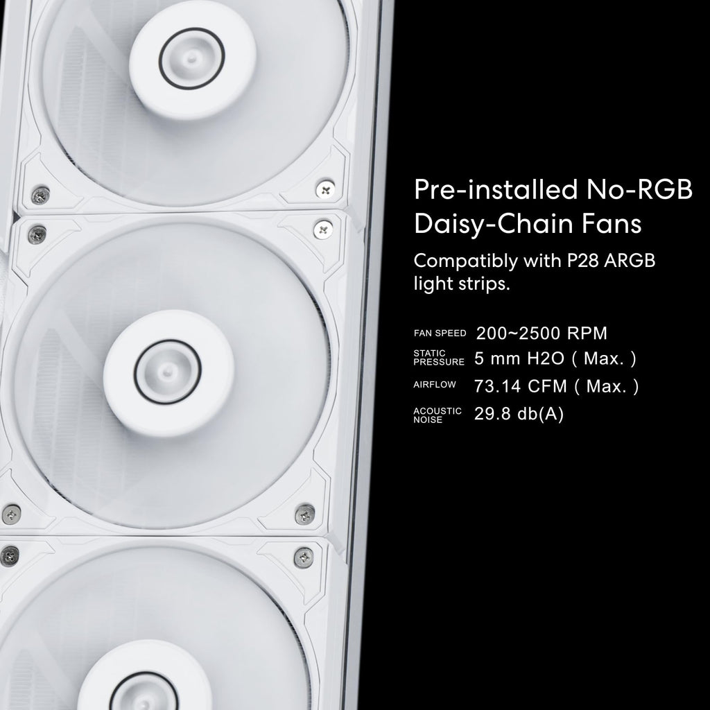 Lian Li Hydroshift LCD 360 Liquid Cooler - Flexible Side-Mounted Coolant Pathway, 2.88” LCD Screen - 480 x 480 Res. - Captured Screenshots or Recorded Videos - Fits Most PC Fans - Black (HSLCD36NB)
