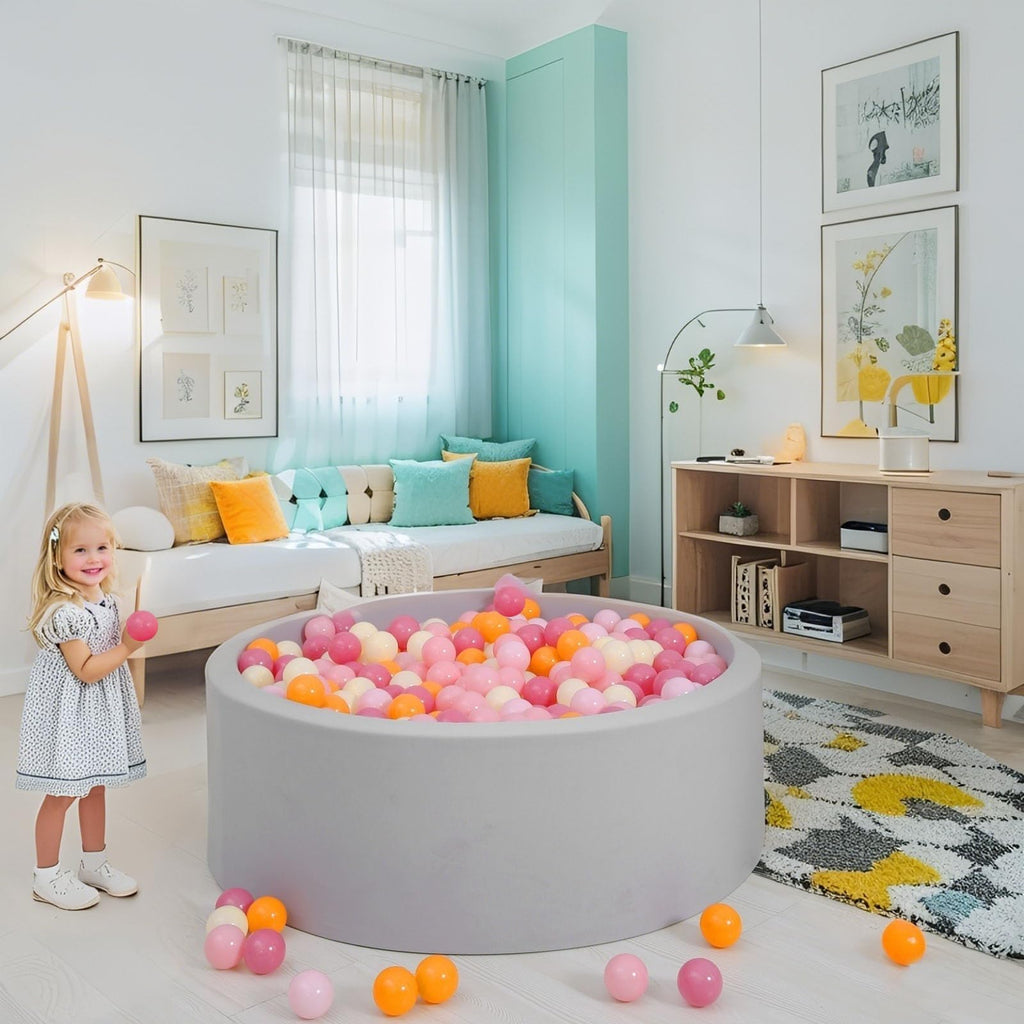 GOGOSO Ball Pit Balls for Toddler, Baby Plastic Playballs Kids Soft Pastel Pelotas Non-Toxic BPA-Free,Mix Color,100 Balls