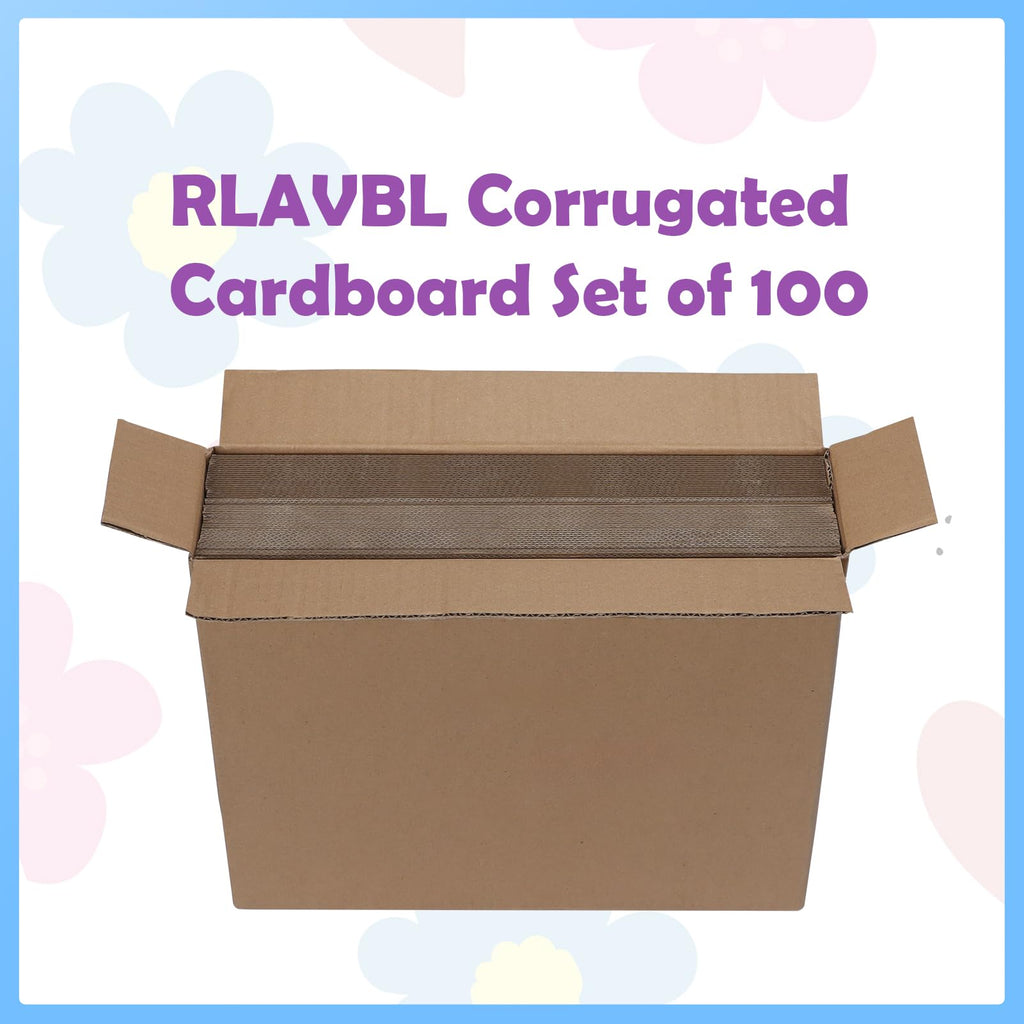 RLAVBL 200 Pack 3.5x4.5 White Corrugated Cardboard Sheets, Flat Cardboard Inserts for Shipping, Mailing, Packing, DIY Crafts