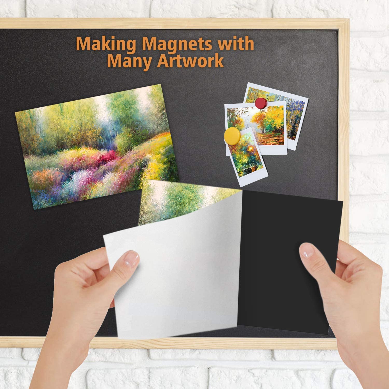 Magnetic Sheets Non-Adhesive 4" x 6" 30 mil - Flexible Magnets, 12 Pack | Thick Magnet Sheets for Fridge Photos, Crafts, DIY, Sign Making, Dies Storage - A6 and Postcard Size