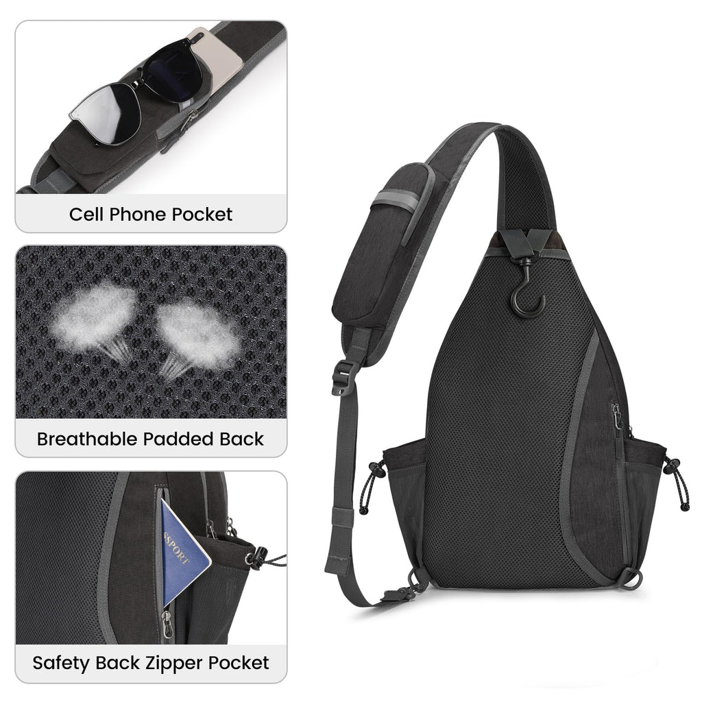G4Free Pickleball Bag, Crossbody Sling Bag for Men Women, Pickleball Backpack, Pickle Ball Paddle Bag Gifts for Sports