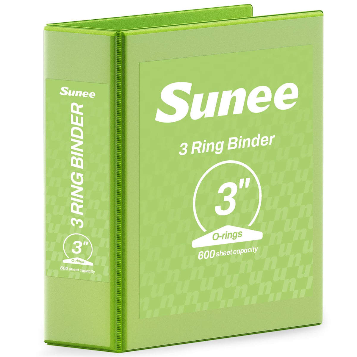 SUNEE 3 Ring Binder 1/2 Inch 1 Pack, Clear View Binder Three Ring PVC-Free (Fit 8.5x11 Inches) for School or Office Supplies, Black