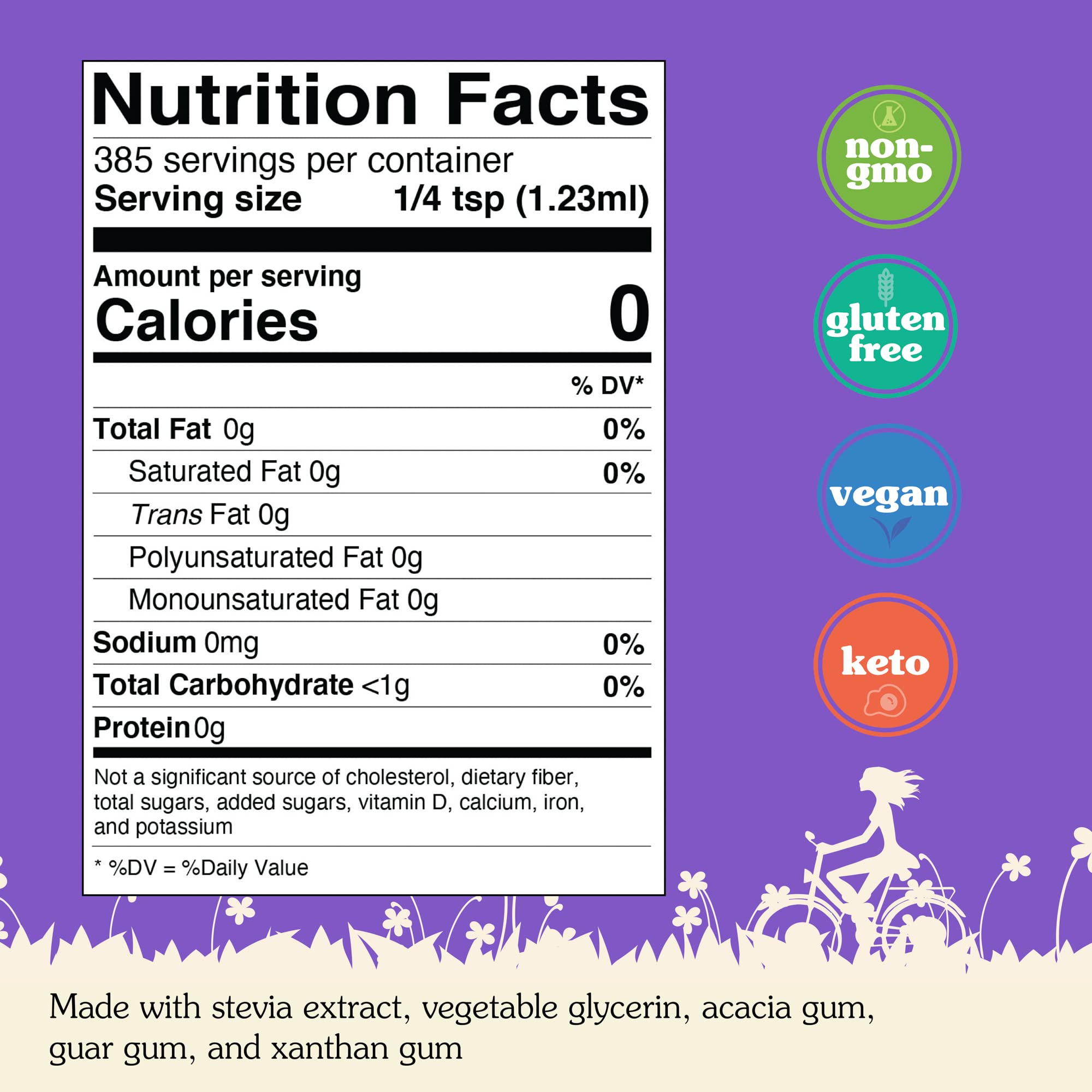 NuNaturals Stevia Syrup, Sugar-Free Sweetener, Plant-Based Sugar Substitute, Zero Calorie, Chocolate Flavor Syrup, 16 oz
