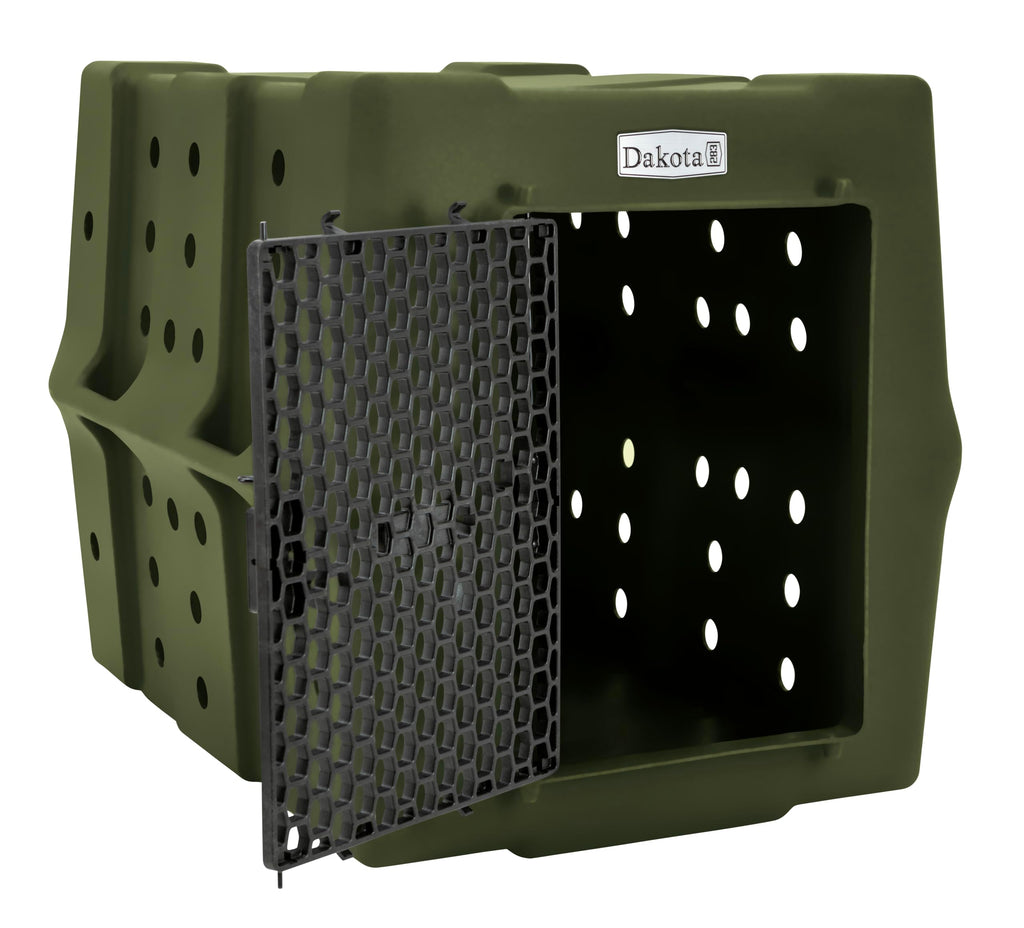 Dakota 283 Canine Rough and Tough Economy Dog Crate w/ Removable Two-Way Door - Heavy Duty Outdoor Kennel for Medium Breed Dogs (Coyote Granite, Intermediate)