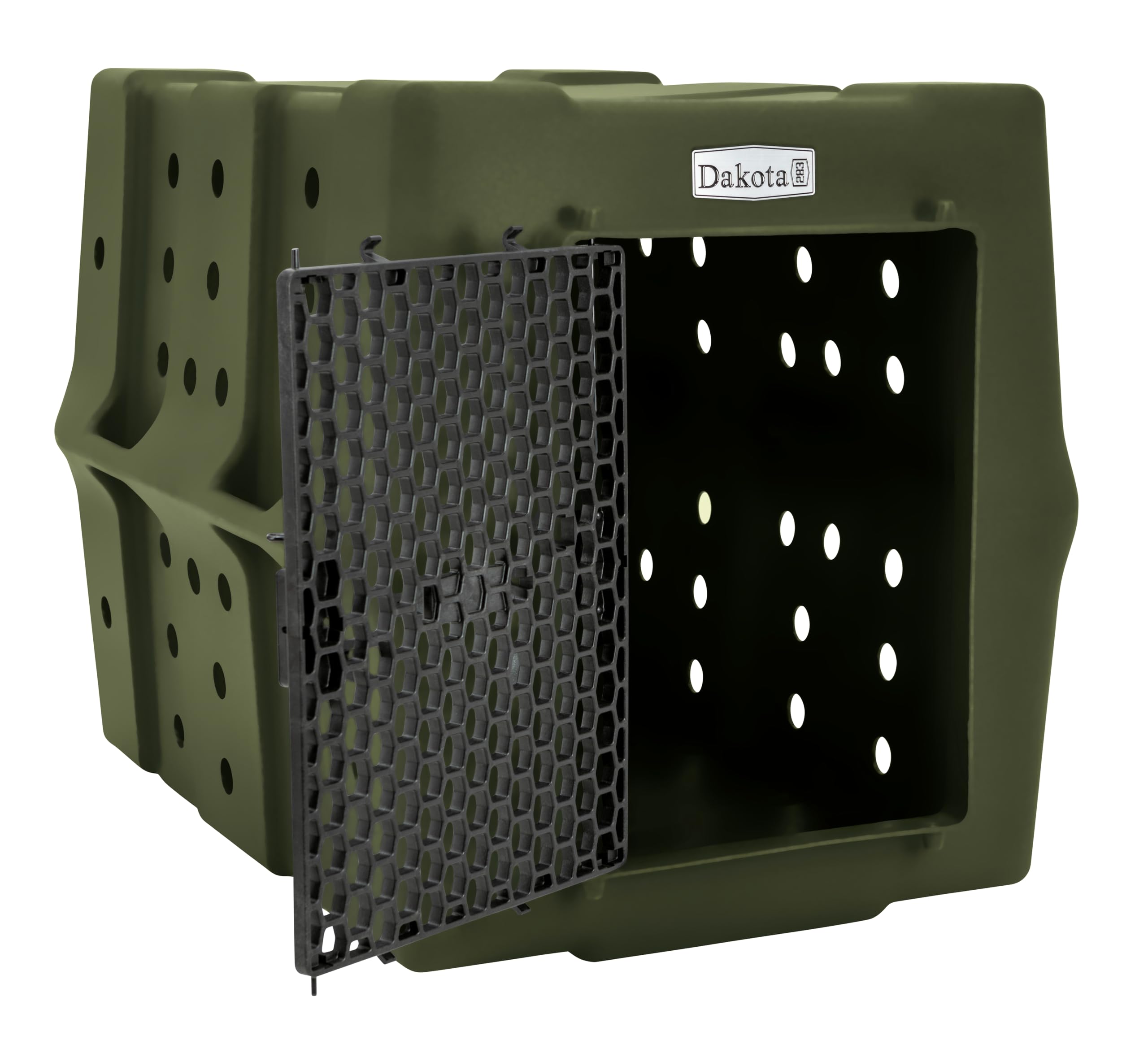 Dakota 283 Canine Rough and Tough Economy Dog Crate w/ Removable Two-Way Door - Heavy Duty Outdoor Kennel for Medium Breed Dogs (Coyote Granite, Intermediate)