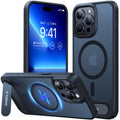 TORRAS for iPhone 13 Pro Max Case Translucent Black | Strong Magnetic & Seamless Stand, Fit for MagSafe, Military-Grade Drop Protection, Sturdy Adjustable Built-in Kickstand, Slim Matte Finish