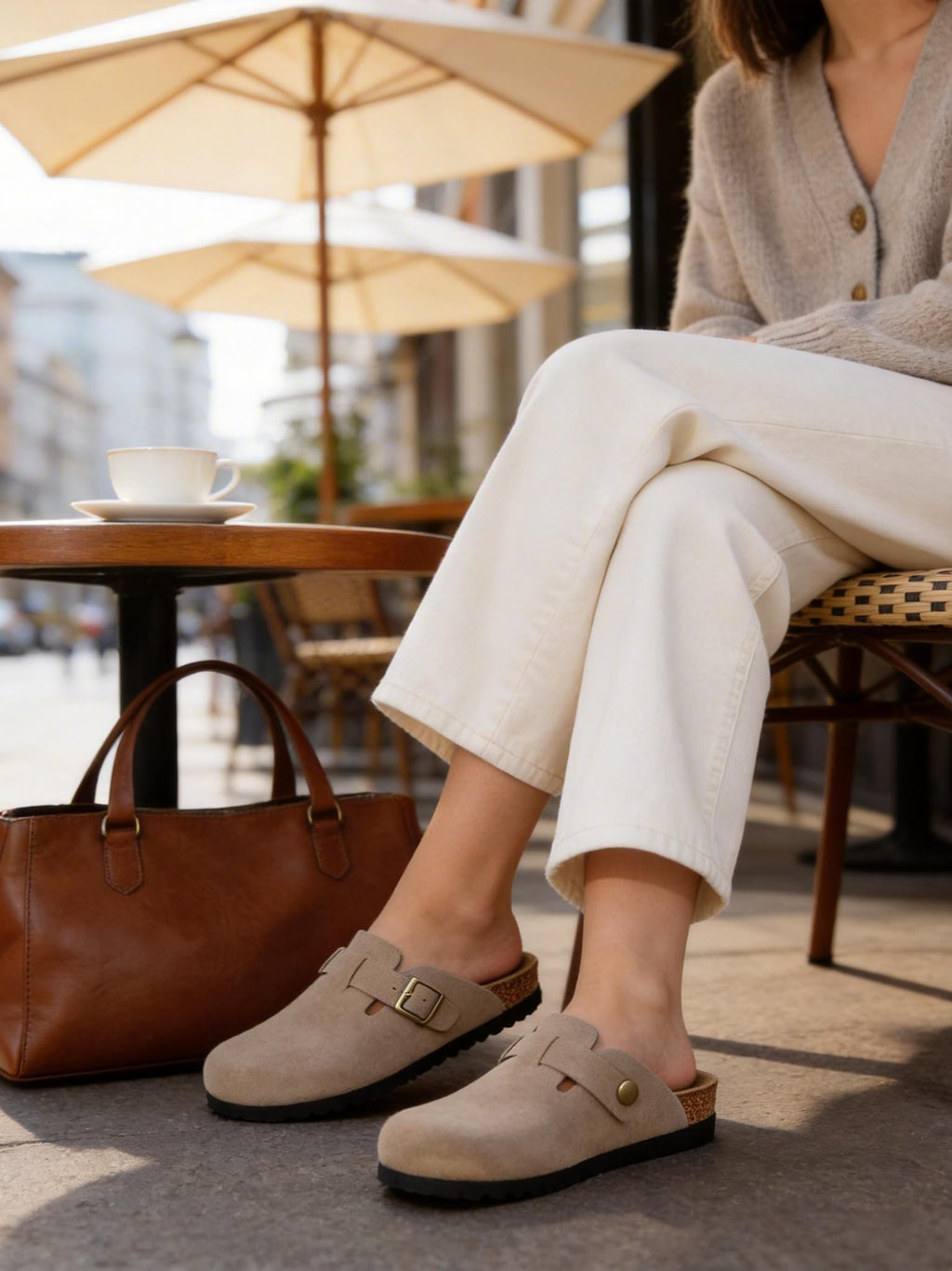 Clogs For Women, Womens Clogs- Mules House Slipers With Arch Support And Adjustable Buckle