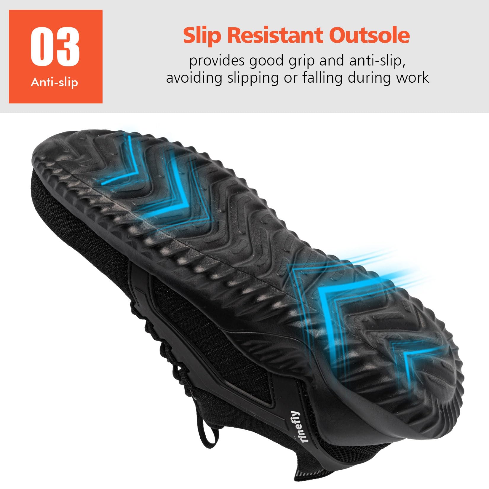 Tinefiy Steel Toe Shoes for Women Work Sneakers Lightweight Comfortable Safety Toe Slip On Puncture Proof Footwear Indestructible Shoe