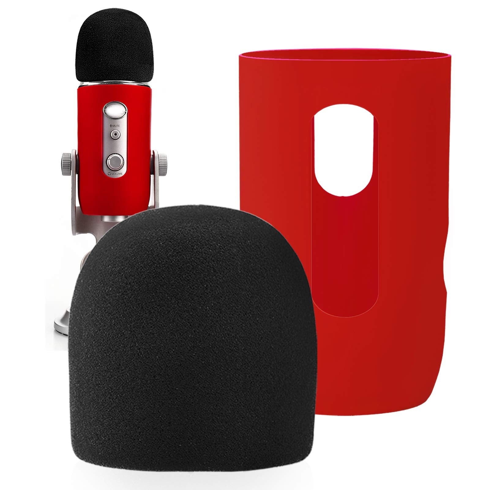 YOUSHARES 2PCS Blue Yeti Pop Filter for Blue Yeti Microphone, Yeti Foam Windscreen with Dead Cat Blue Yeti Mic Cover for Yeti Mic and Blue Yeti Pro USB Microphone