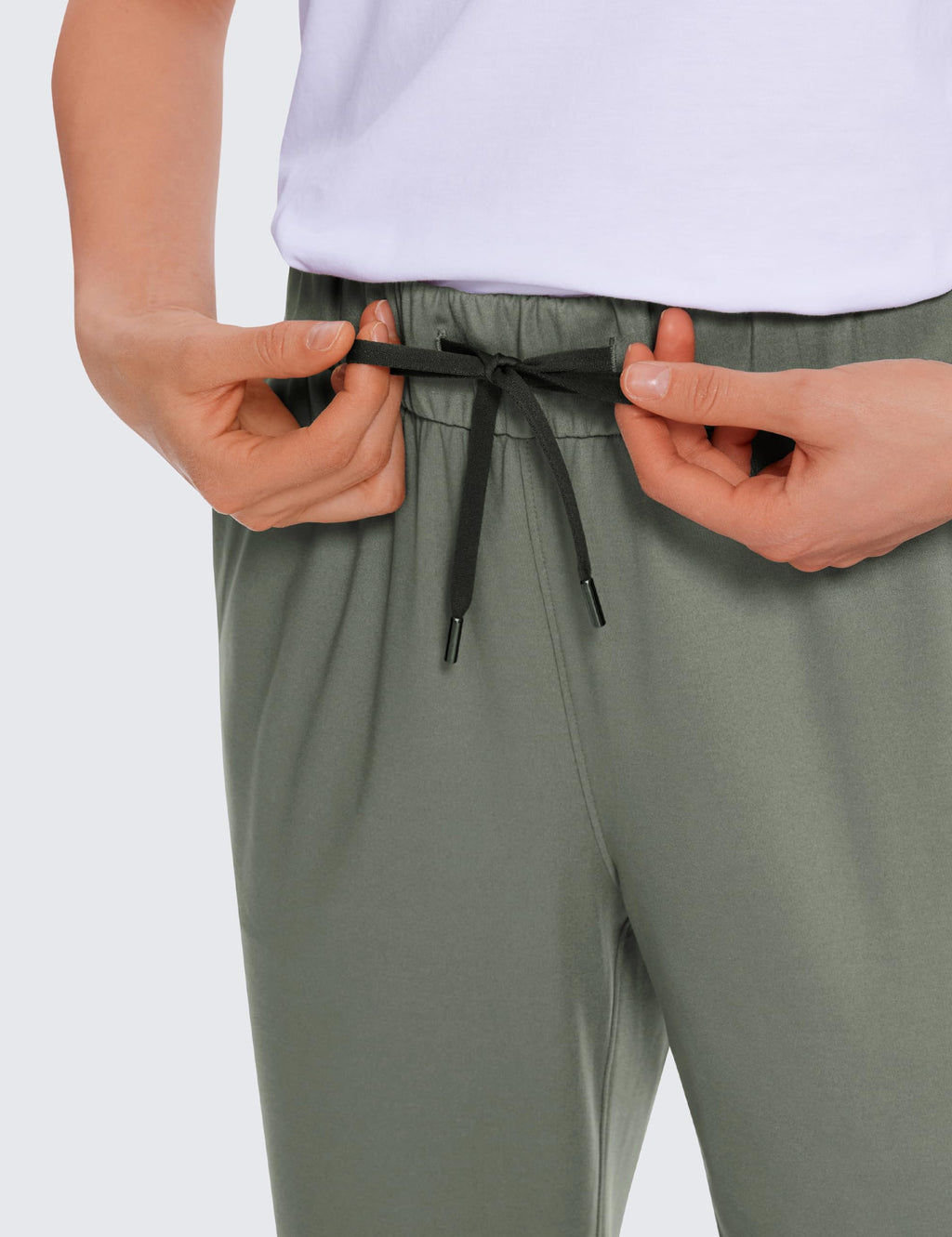 CRZ YOGA 4-Way Stretch Ankle Golf Pants for Women 27" - Casual Dress Work 7/8 Sweatpants with Pockets