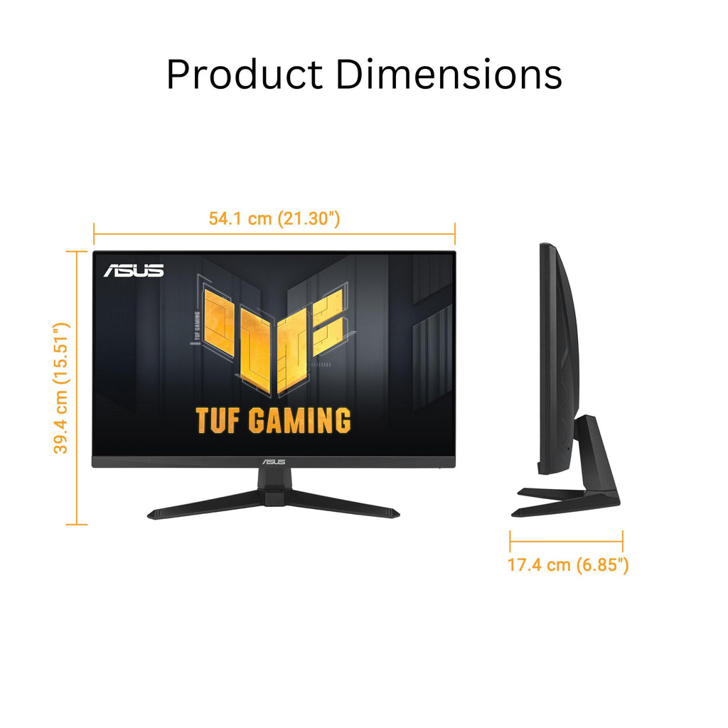 ASUS TUF Gaming 24” (23.8” viewable) 1080P Monitor (VG249QE5A) - FHD, 144Hz Overclock to 146Hz, IPS, Extreme Low Motion Blur Sync, 1ms, Speakers, Variable Overdrive, DisplayWidget Center, 3yr Warranty