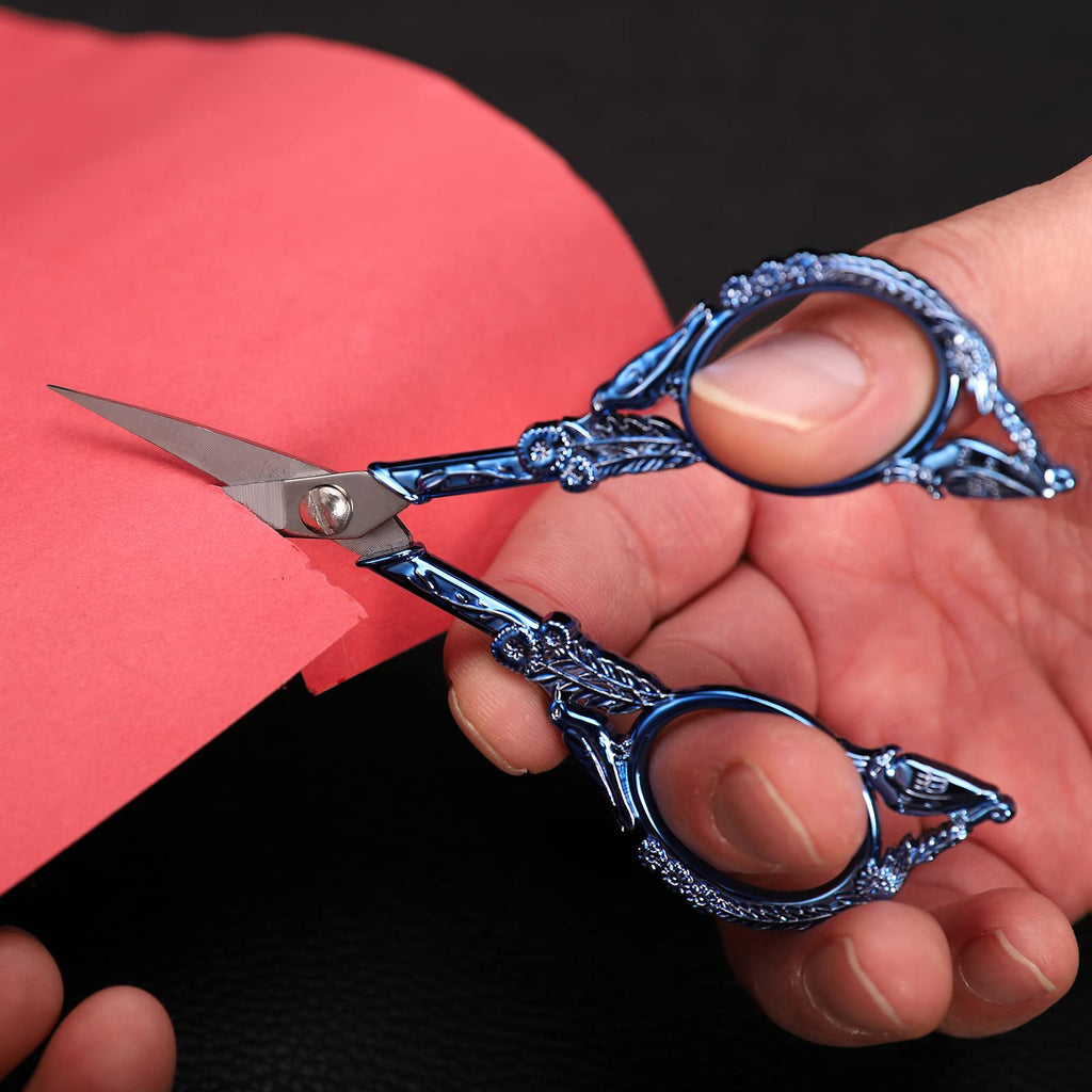 YOUGUOM Small Craft Scissors, Little Travel Sharp Embroidery Scissors All Purpose, Straight Tips Mini Sewing Shears, Precision Detail Thread Cutting Snips