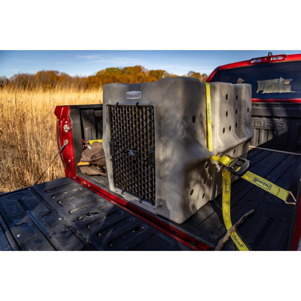 Dakota 283 Canine Rough and Tough Economy Dog Crate w/ Removable Two-Way Door - Heavy Duty Outdoor Kennel for Medium Breed Dogs (Coyote Granite, Intermediate)