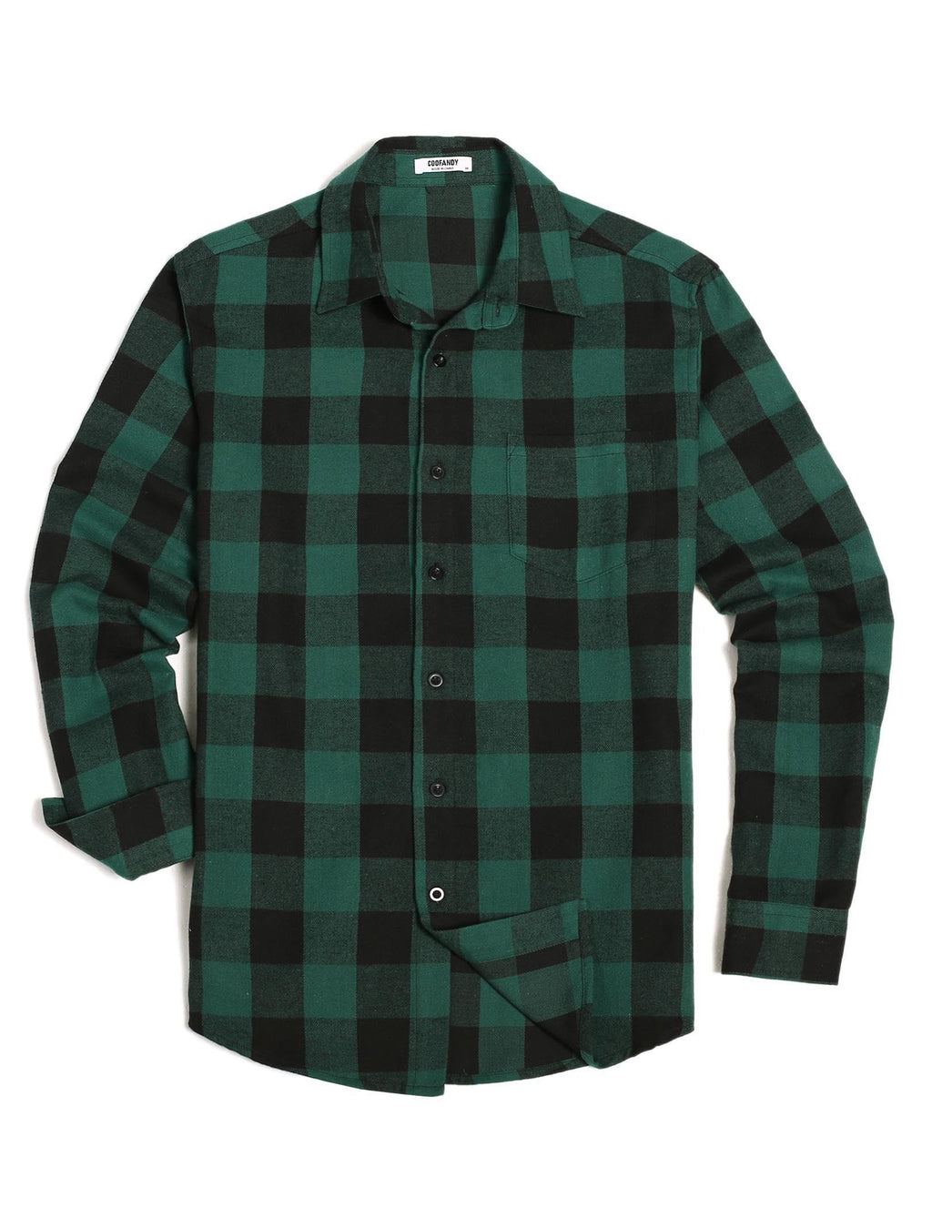 COOFANDY Mens Flannel Shirts Long Sleeve Button Down Shirt with Pocket Casual Shirts Work Shirts for Men