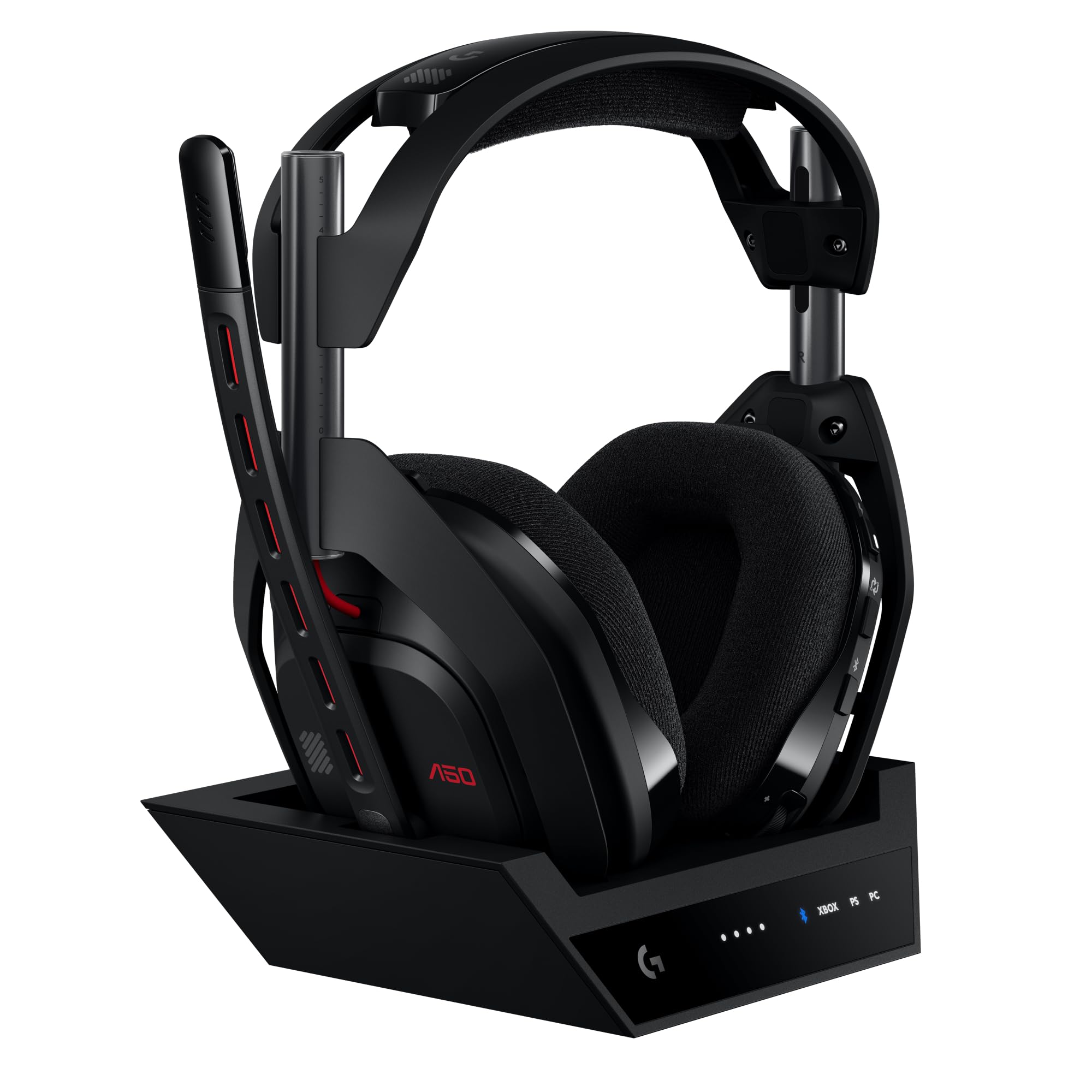 Logitech G Astro A50 X Multi-Platform Wireless Gaming Headset + Base Station for PS5/Xbox/PC: PLAYSYNC Video & Audio Switcher, HDMI 2.1 4K 120Hz VRR, <24bit/48kHz, 24hr Battery, 2.4GHz & BT - Black