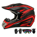 Youth Kids Motocross Helmet Full Face Motorcycle Dirt Bike Off-Road Mountain Bike BMX MX ATV Helmet,DOT Approved,W/Gloves Goggles Mask 4Pcs Set (Black, S)
