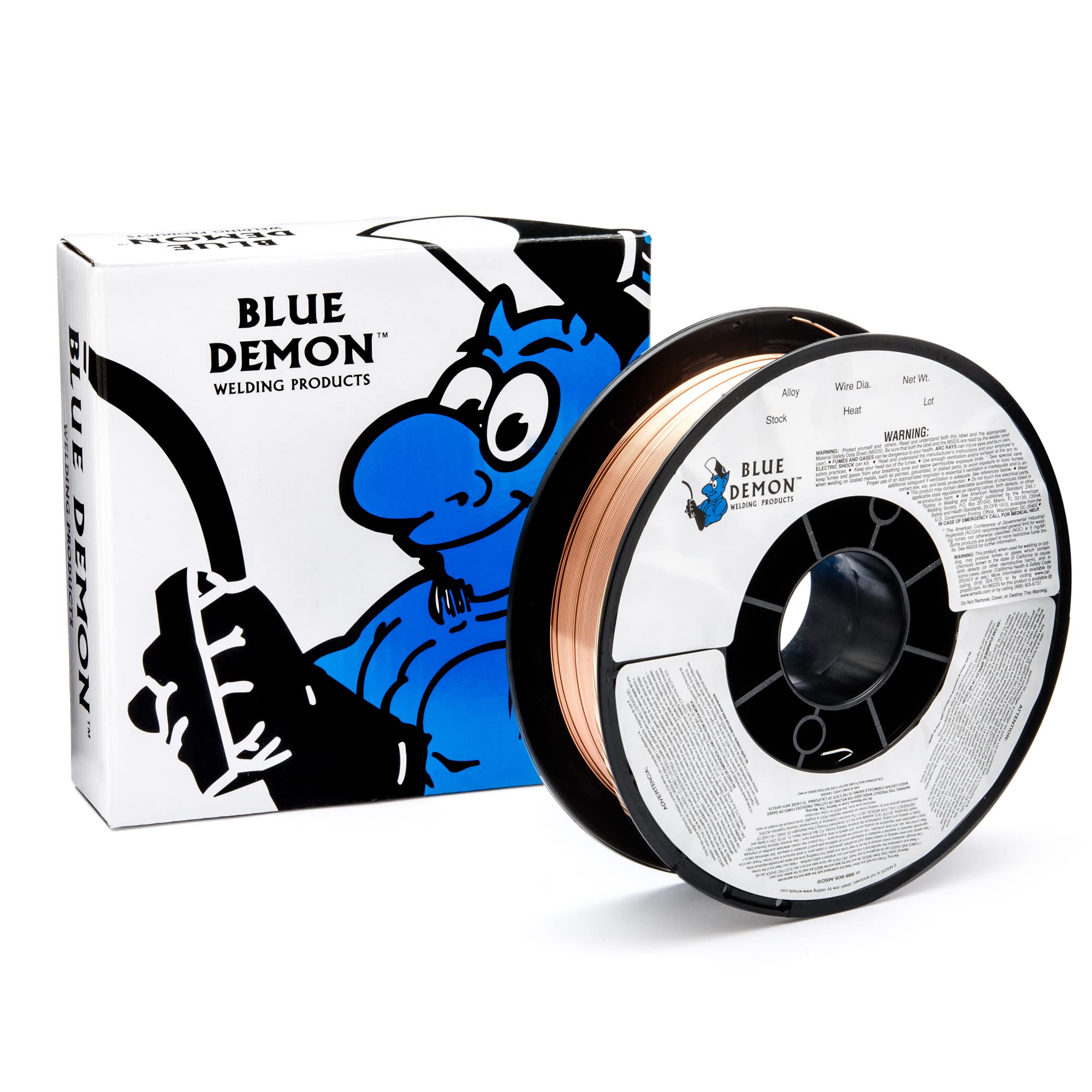 Blue Demon ER70S6 X .023 X 2 LB MIG/GMAW Carbon Steel Welding Wire, All Position, Low Spatter, Formulated to Provide Porosity-Free, X-Ray Quality Welds