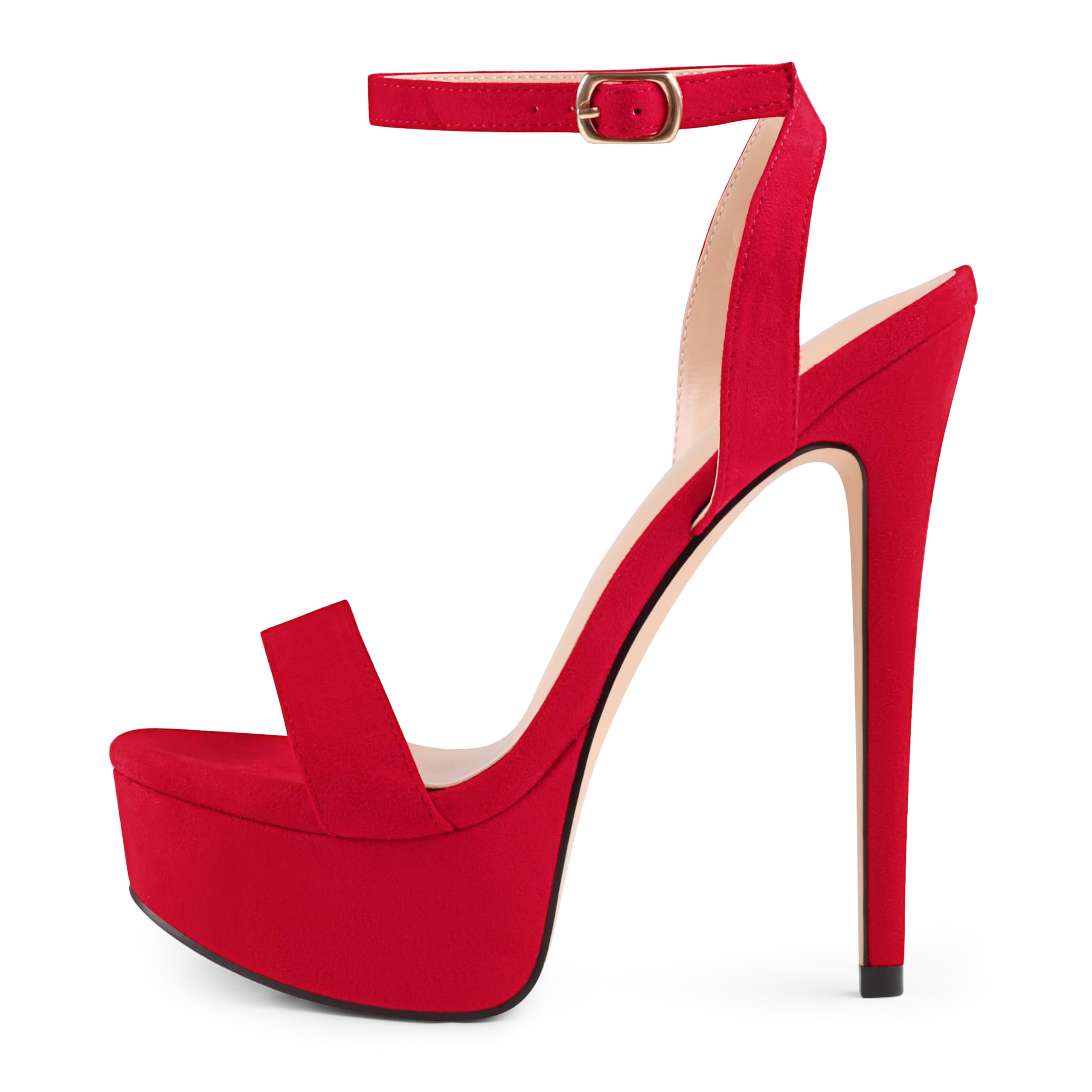MERUMOTE Women's Platform Heels Sky High Heel Sandals Party Bridal Evening Shoes