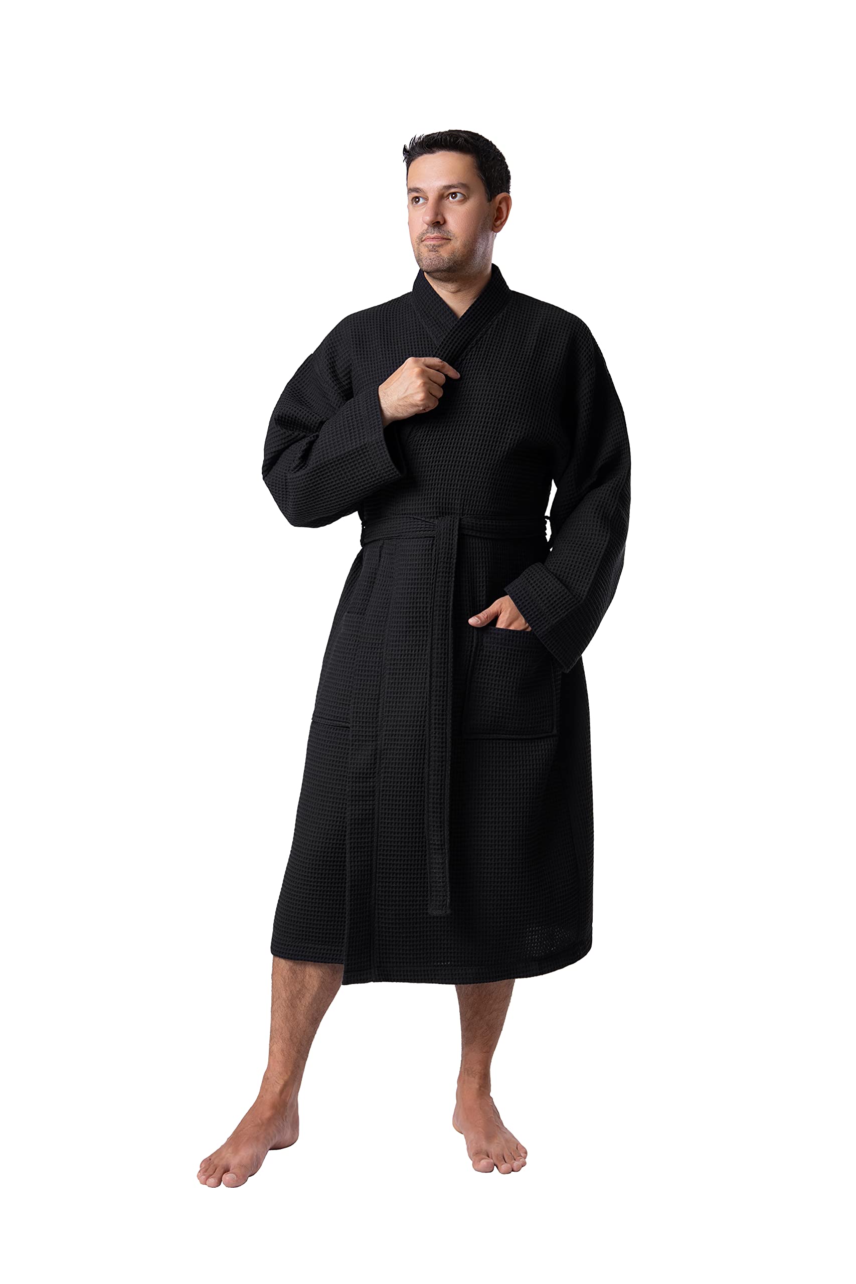 BAGNO MILANO Mens Robes, Waffle Robes For Men, Turkish Cotton Mens Bathrobes