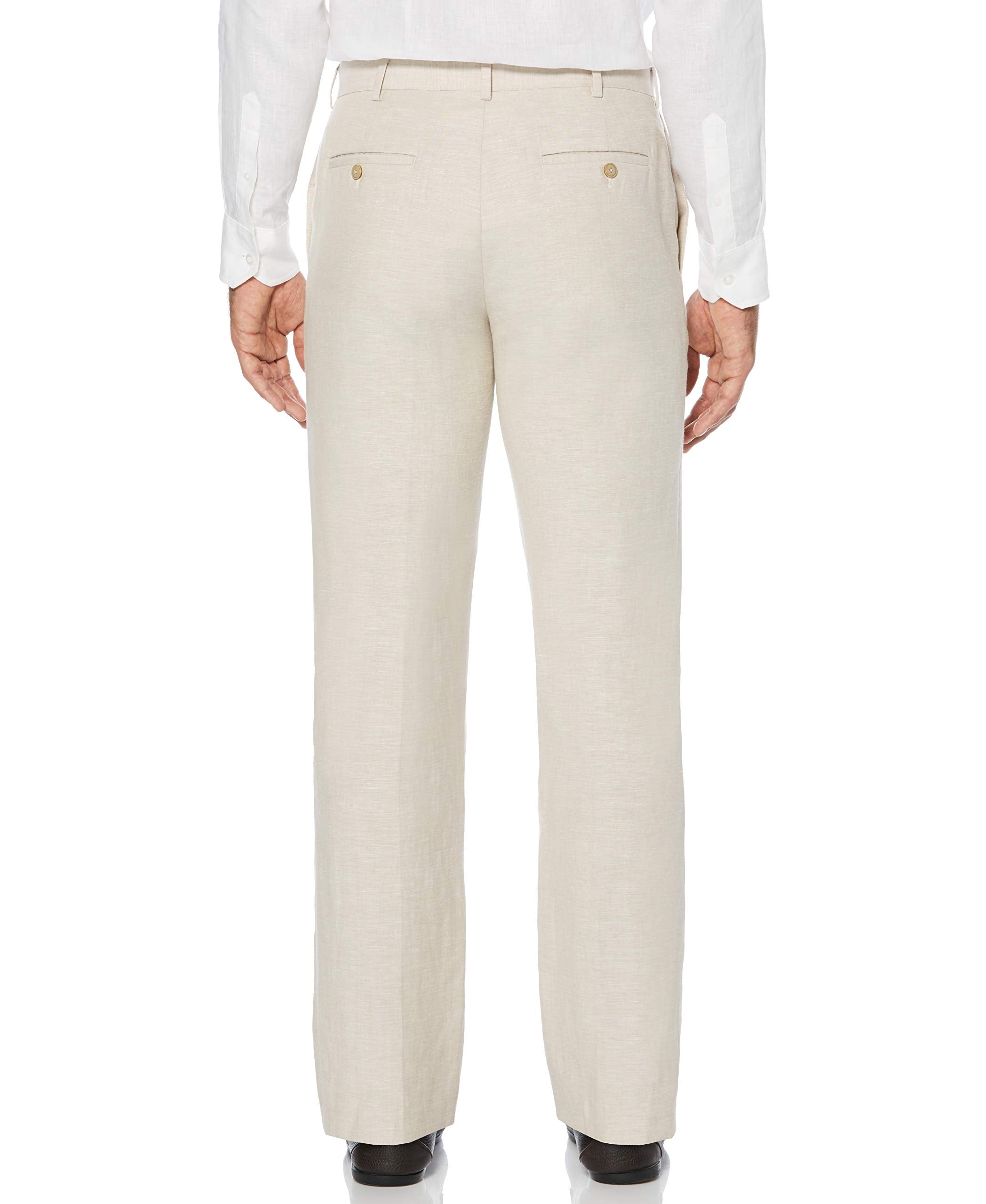Cubavera Men's Flat Front Linen Blend Dress Pant (Waist Size 30 - 54 Big & Tall)