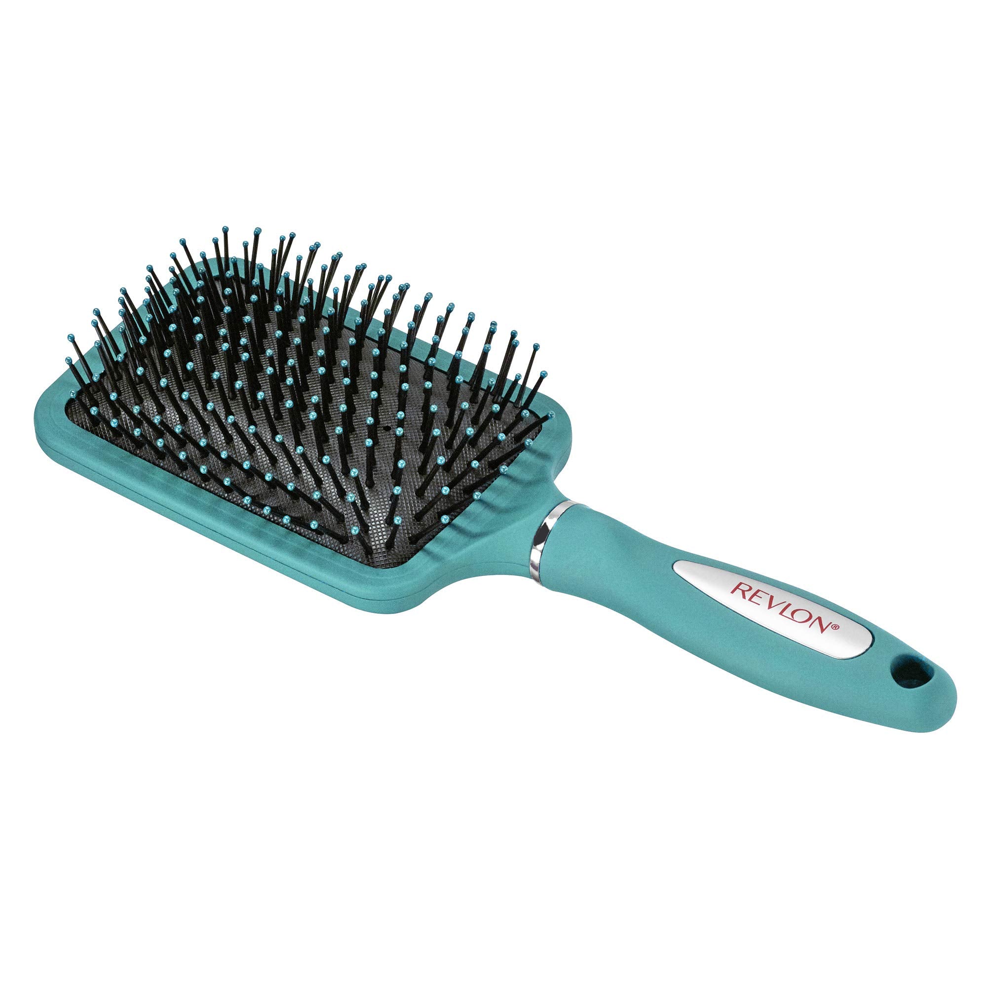 Revlon Straight & Smooth Soft Touch Paddle Hair Brush Set, Black + Berry