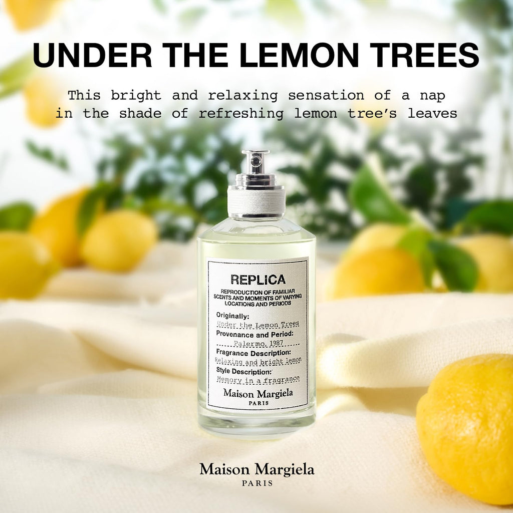 Maison Margiela - Replica - Under the Lemon Trees Eau de Toilette - Fresh Fragrance - With Kalamansi Lime, Coriander & Cedarwood - 3.4 Fl Oz