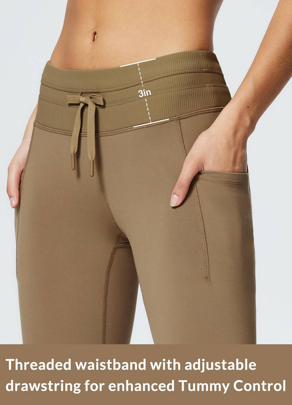 baleaf Women's Fleece Lined Leggings Water Resistant High Waisted Thermal Warm Winter Tights Ski Hiking Pants with Pockets