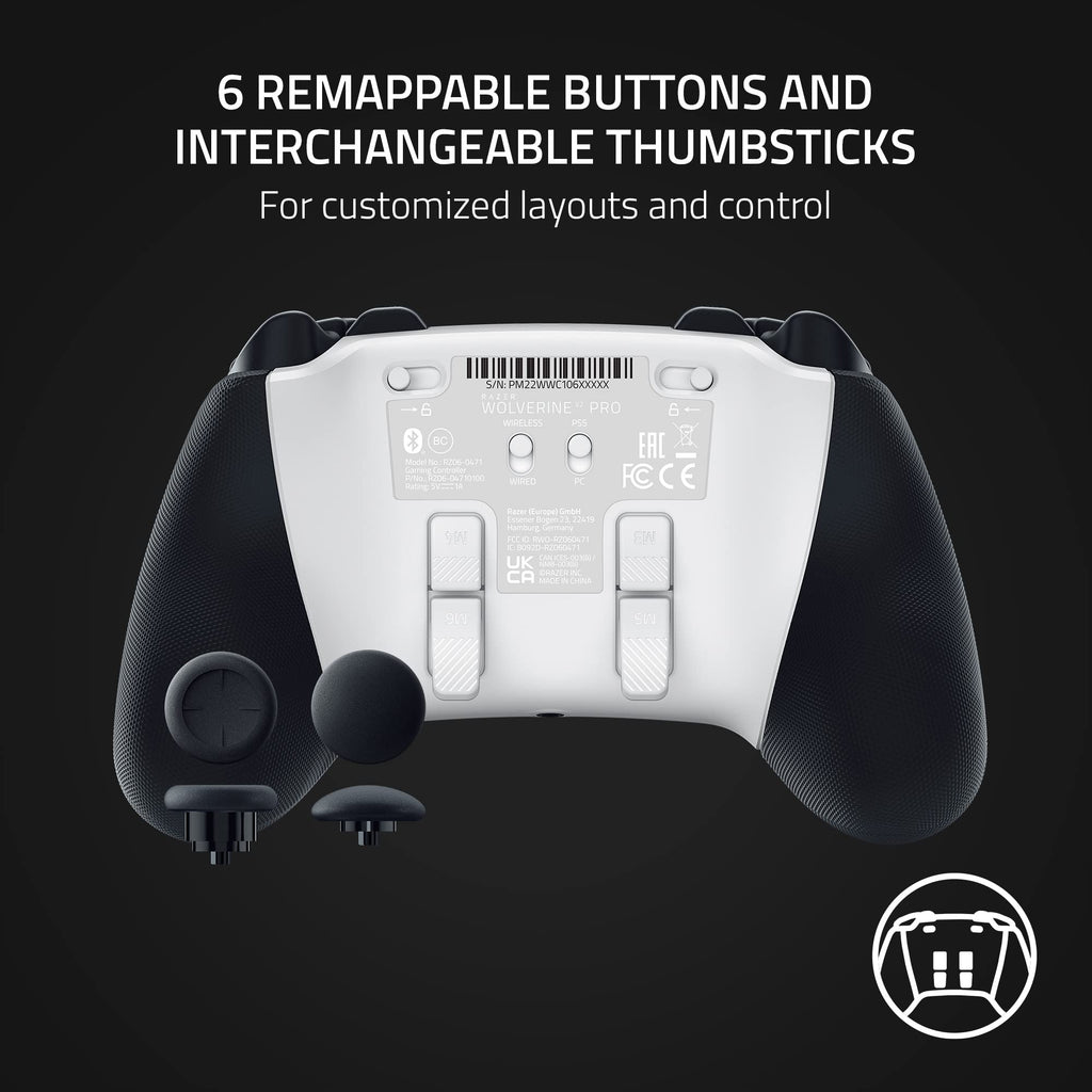 Razer Wolverine V2 Pro Wireless Gaming Controller for PlayStation 5 / PS5, PC: Mecha-Tactile Action Buttons - 8-Way Microswitch D-Pad - HyperTrigger - 6 Remappable Buttons - Chroma RGB   - Black
