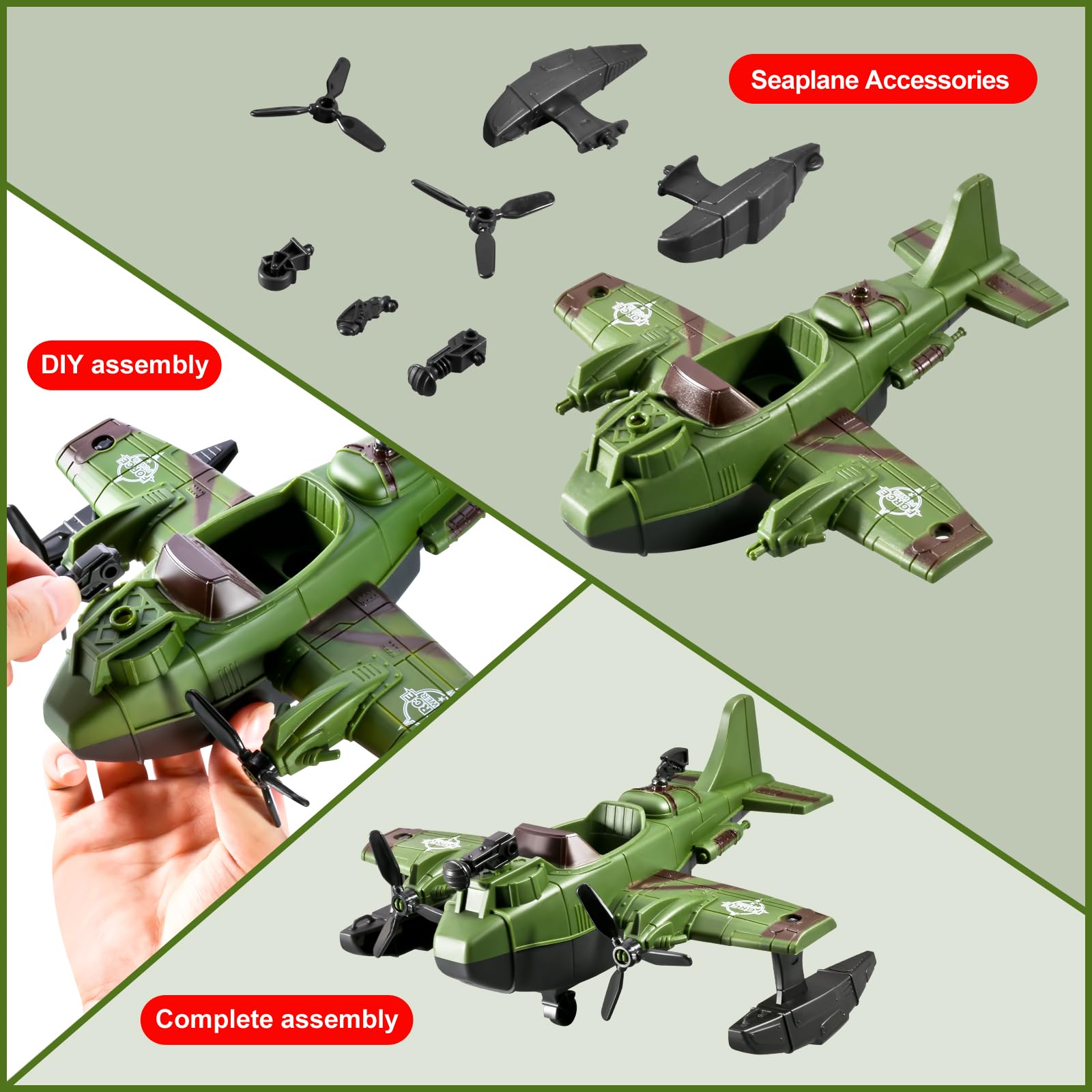 56-in-1 Army Men Toys for Boys 4-7 6-8 8-12, Military Truck/Helicopter/Kayak Boat/Motorcycle/Army Men Action Figures/Weapon Gears, Army Toys for Boys Kids Birthday Gifts Party Favors
