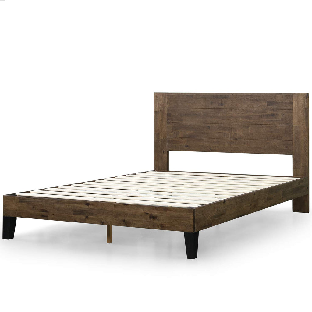 Zinus Tonja Wood Platform Bed Frame with Headboard, Mattress Foundation with Wooden Slat Support, No Box Spring Needed, Easy Assembly, Full