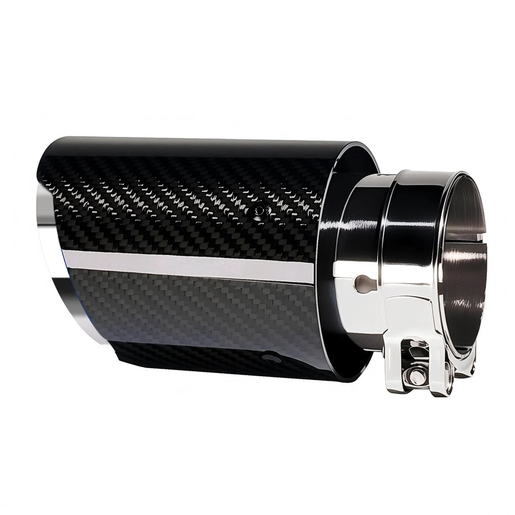 2"Inlet 3"Outlet Car Exhaust Tips Carbon Fiber Tailpipe Exhaust Pipe Tail Throat Tail Pipe Burnt Need Height>3.5 Inch Widht>3.5 Inch