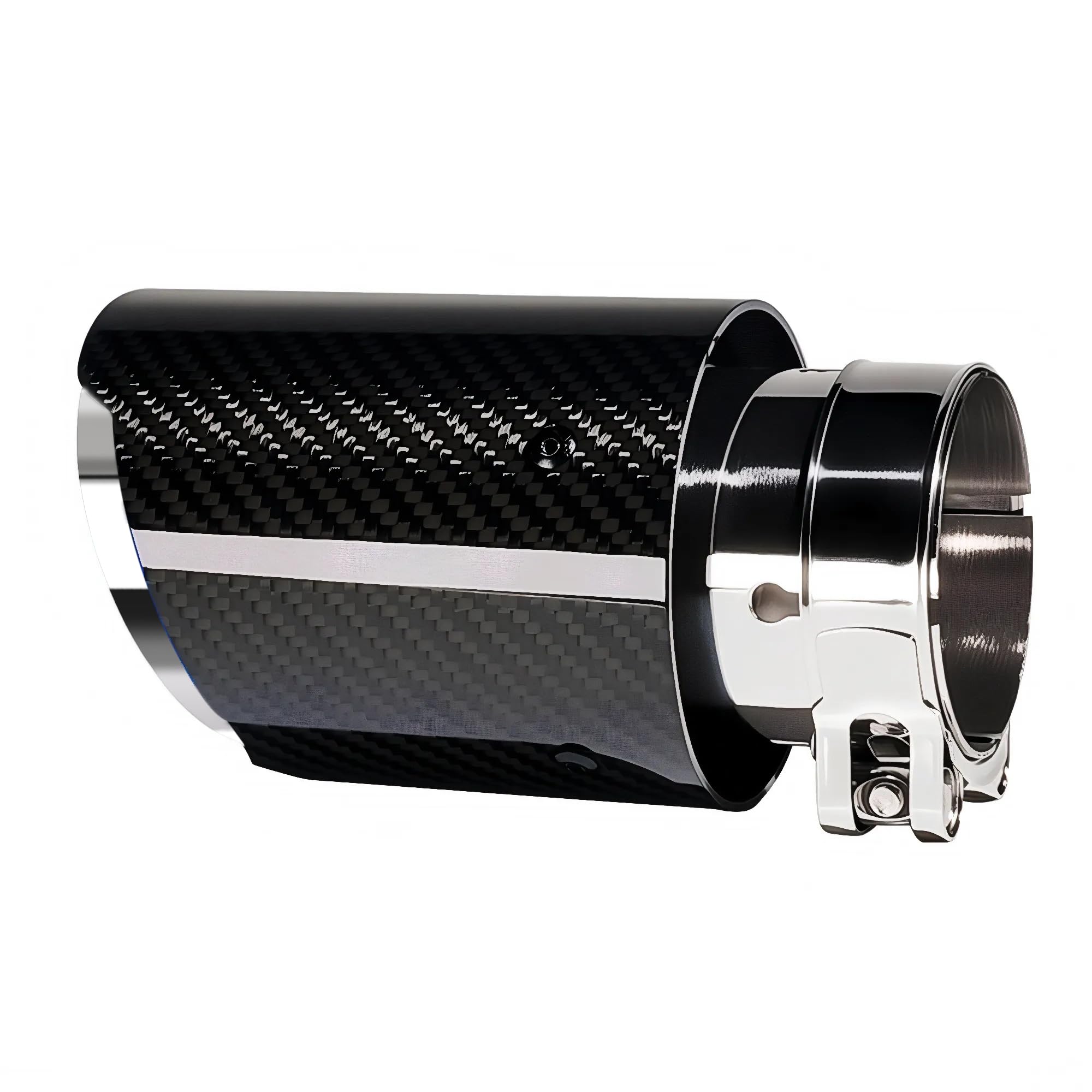 2"Inlet 3"Outlet Car Exhaust Tips Carbon Fiber Tailpipe Exhaust Pipe Tail Throat Tail Pipe Burnt Need Height>3.5 Inch Widht>3.5 Inch