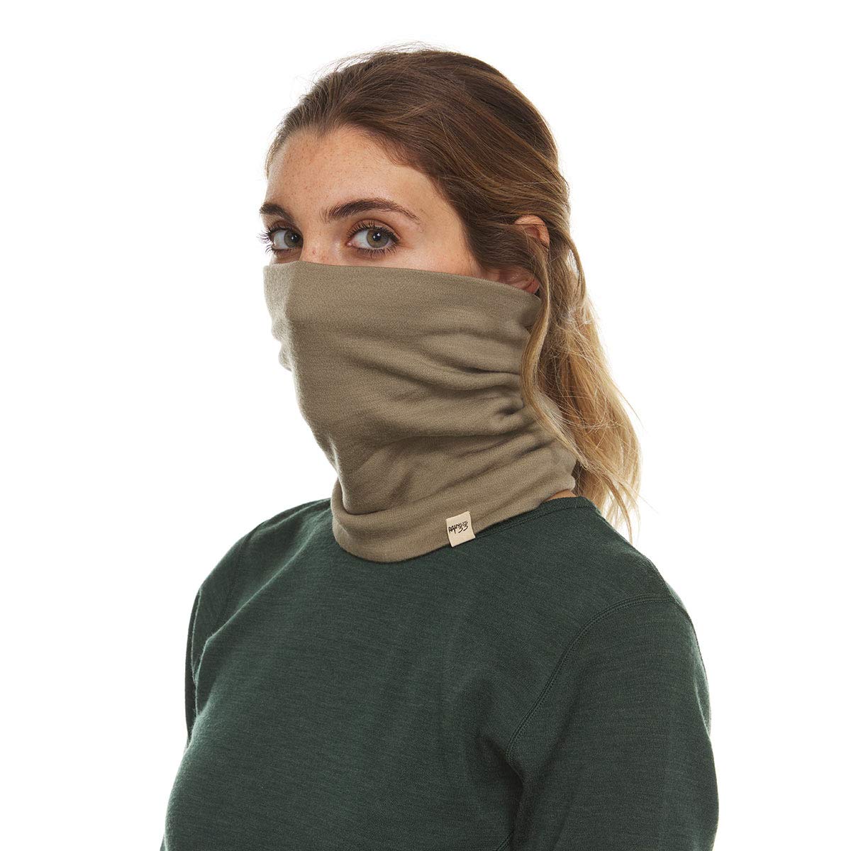 100% Merino Wool - Midweight Neck Gaiter - Skiing Neck Warmer - Winter Face Mask - Multipurpose Headwear