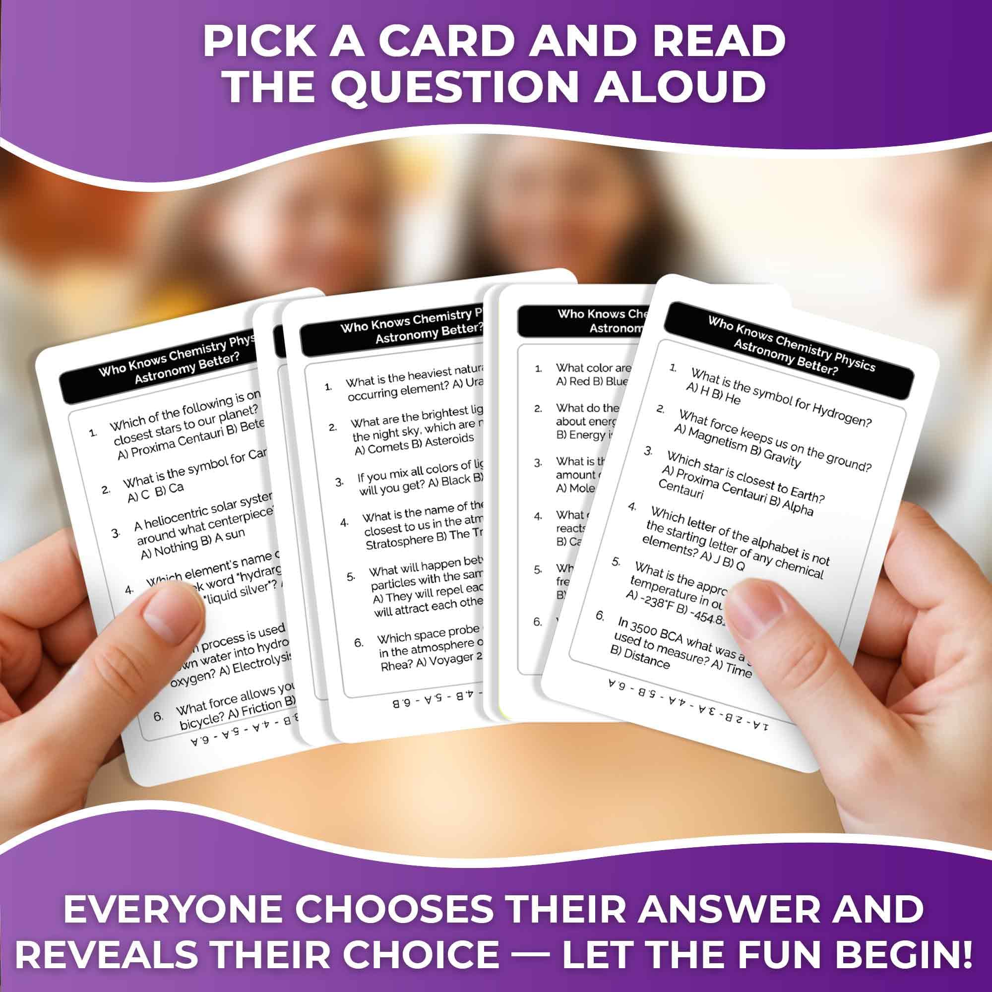 Family Board Games for Kids and Adults - Trivia Card Games for Kids 8-12 and Adults - Who Knows Me Better for Family Game Night - 500+ Facts Questions from Ages 6-8 — Fun Travel Car Activities for 5+