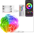 RUISHINE Battery Operated LED Strip Lights 20ft, Battery Powered LED Strip Lights for Bedroom Color Changing APP Remote, USB Led Lights for TV, Room, Kitchen, Party